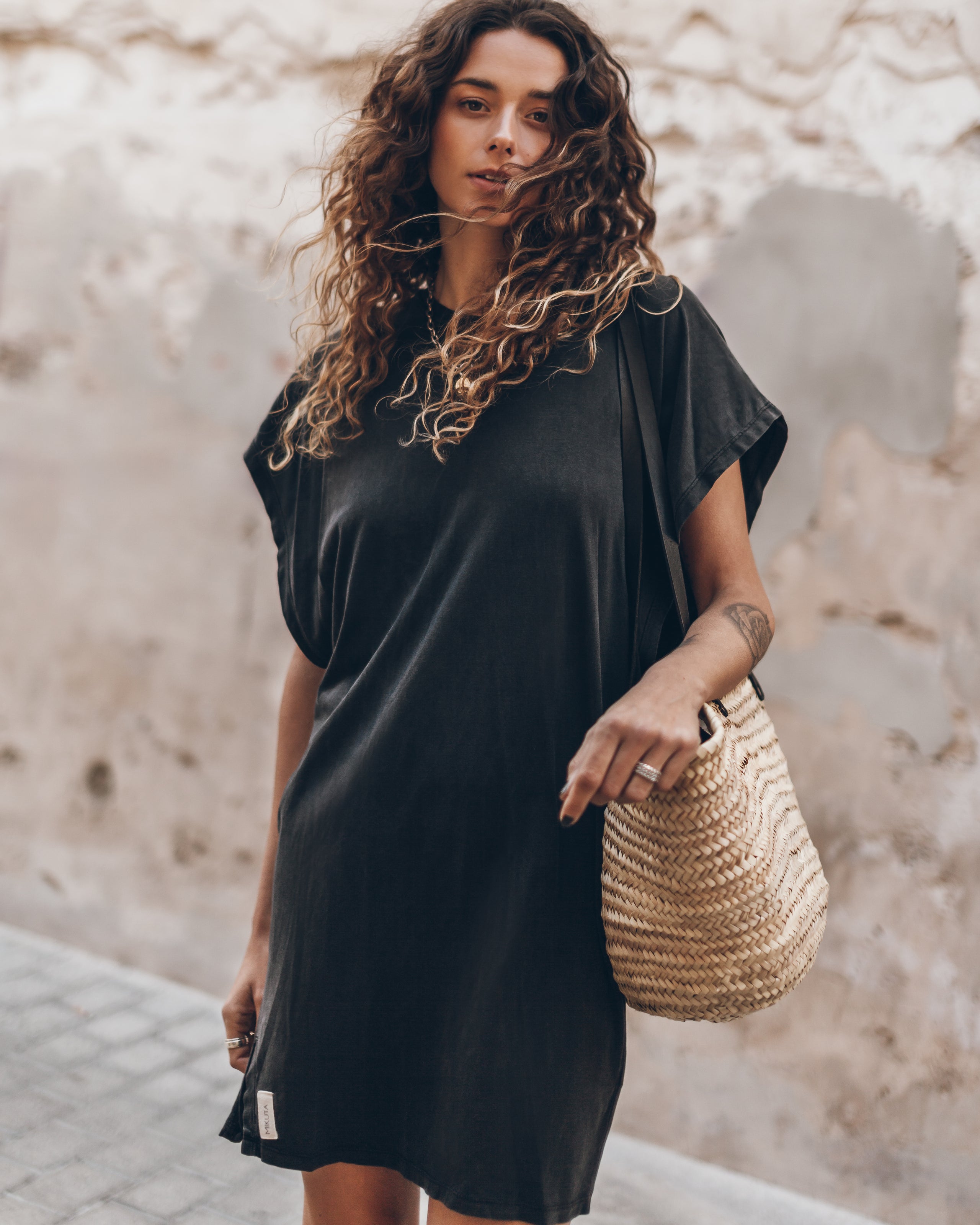 The Dark Short Batwing Dress