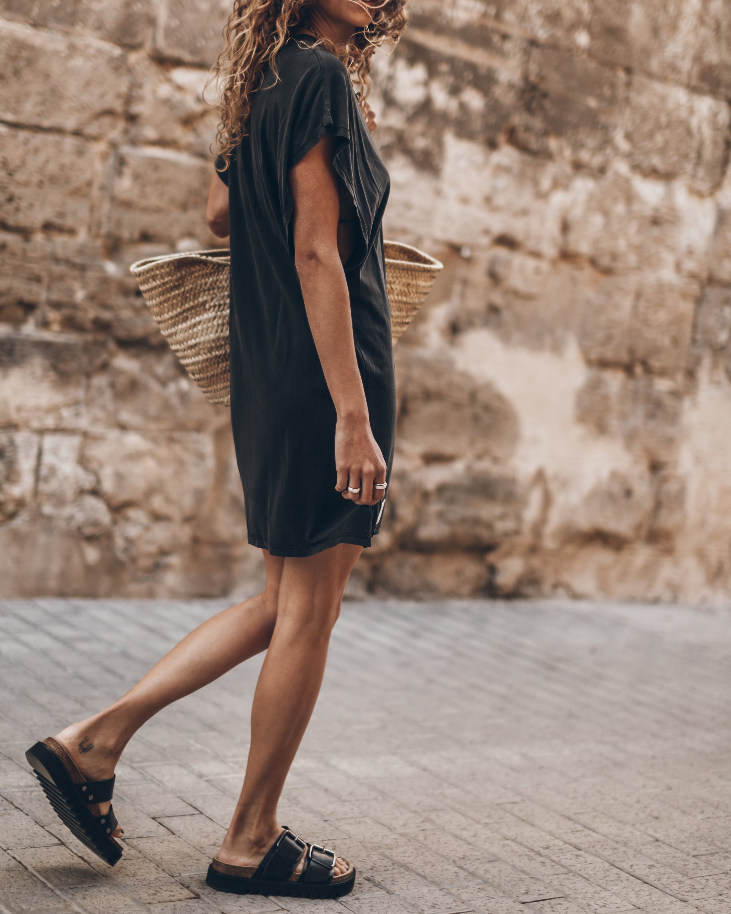 The Dark Short Batwing Dress