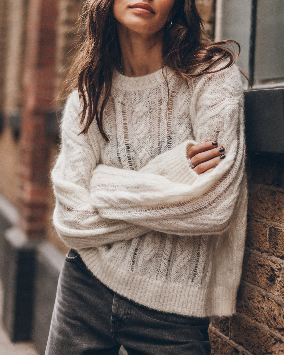 The Ecru Cable Knitted Sweater