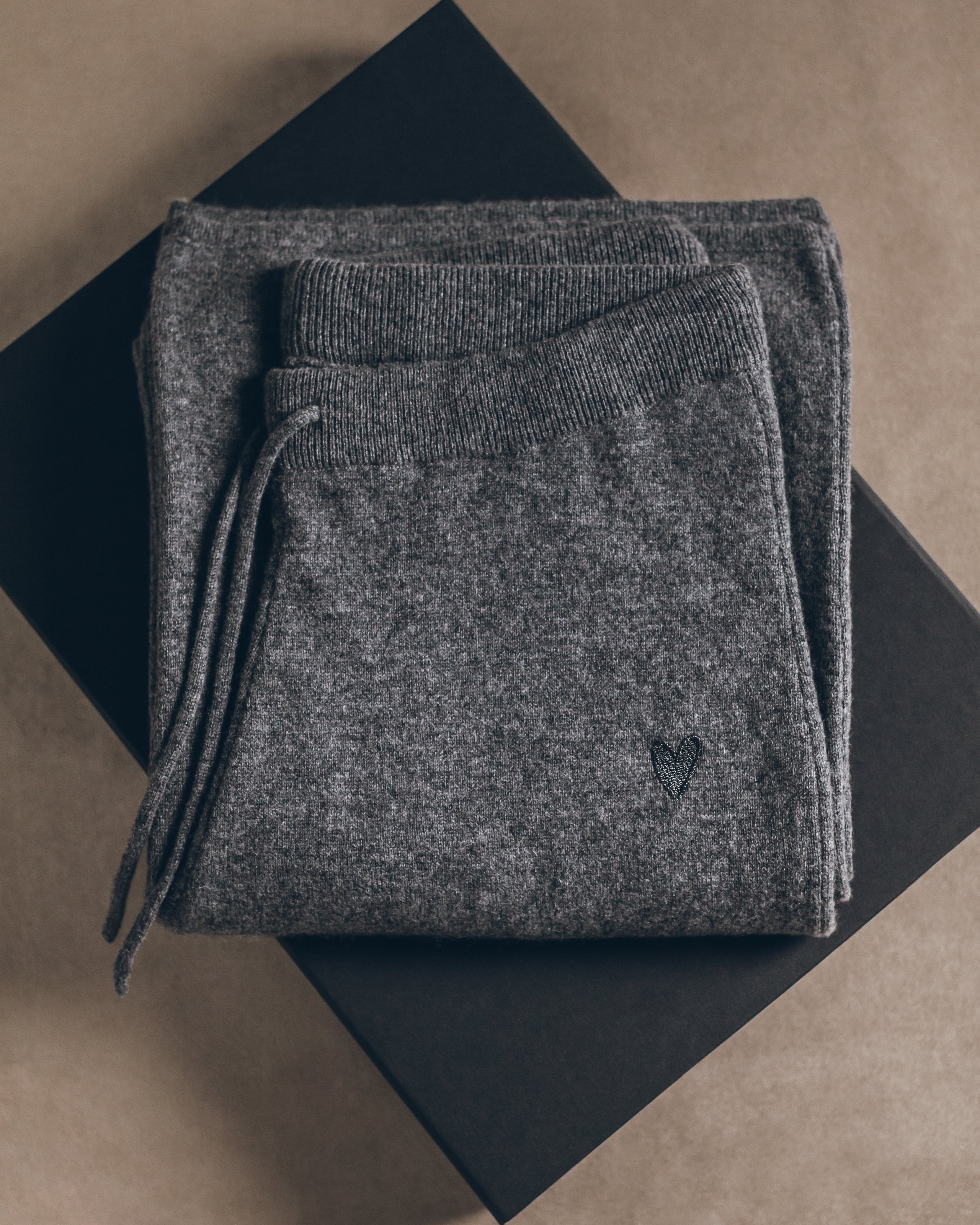 The Grey Cashmere Knitted Pants Product Shot - Product photo