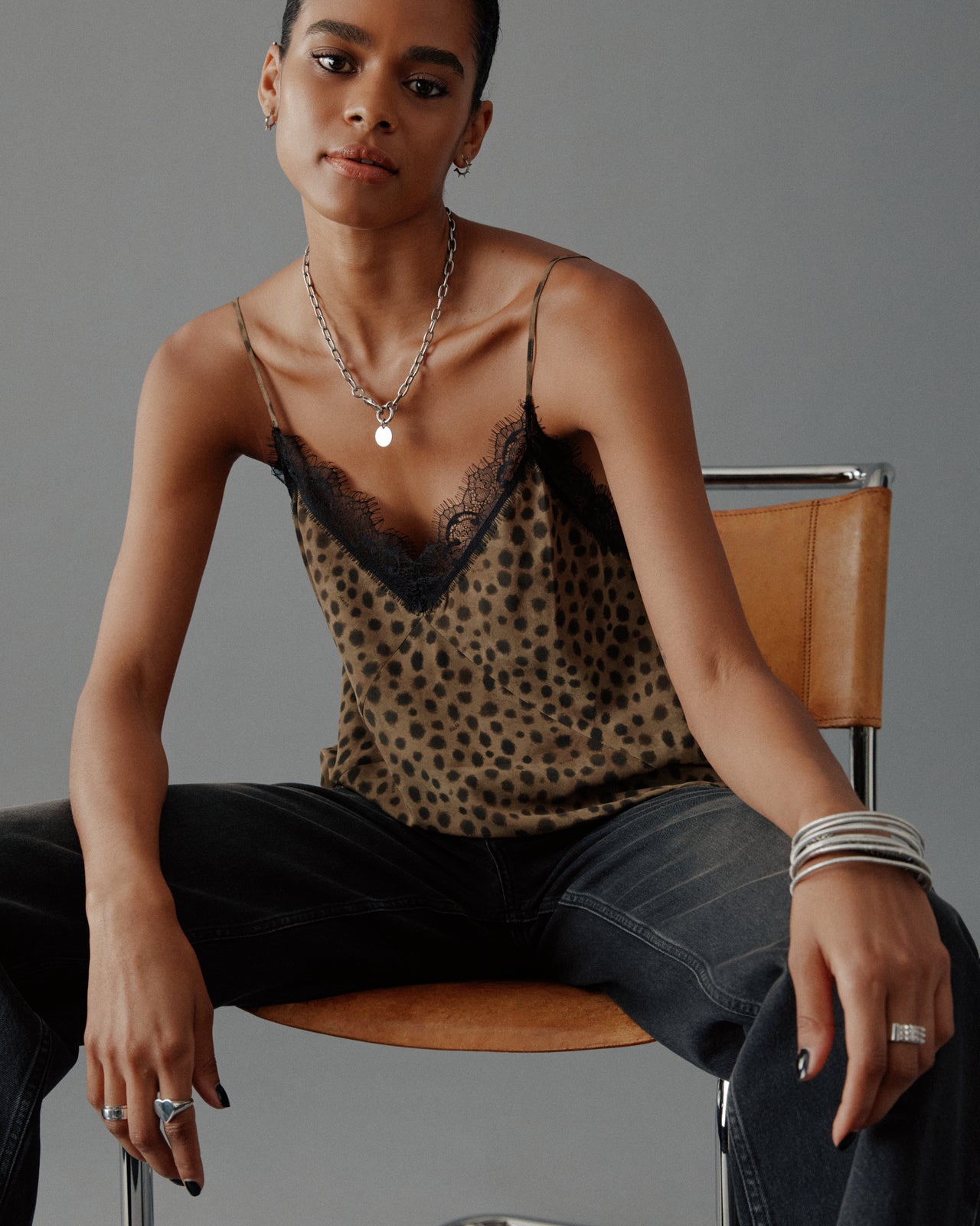 The Leo Laced Slip Top