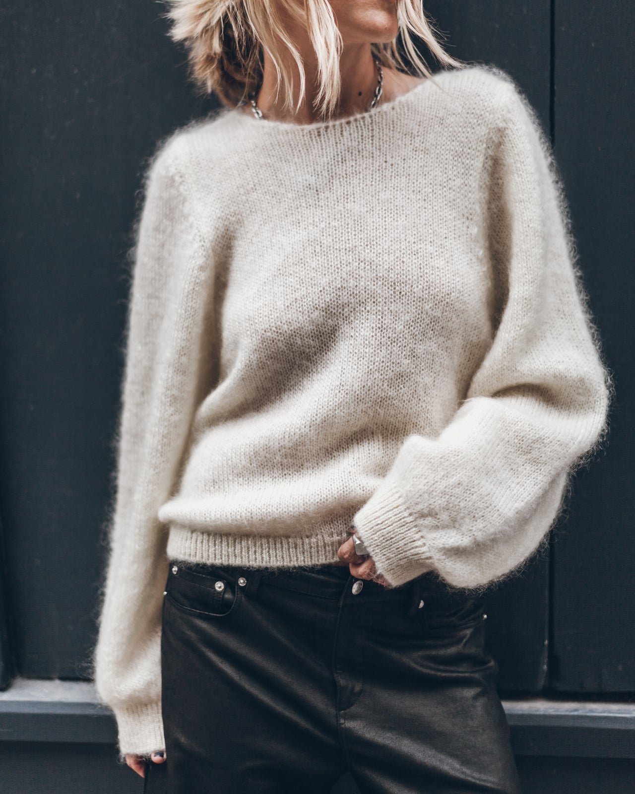 The Light Low Back Knotted Knit Sweater