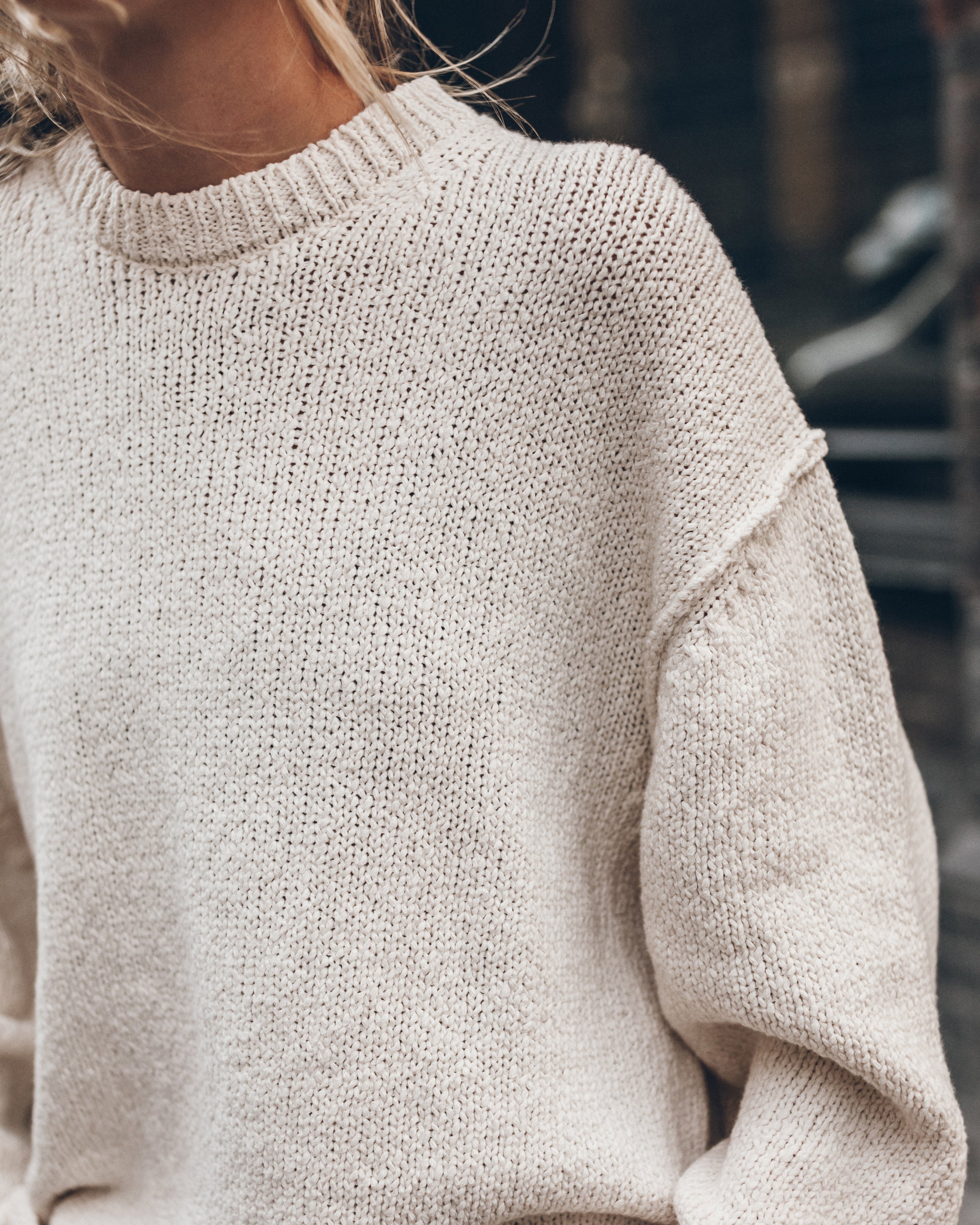 The Off White Oversized Cotton Knit Sweater