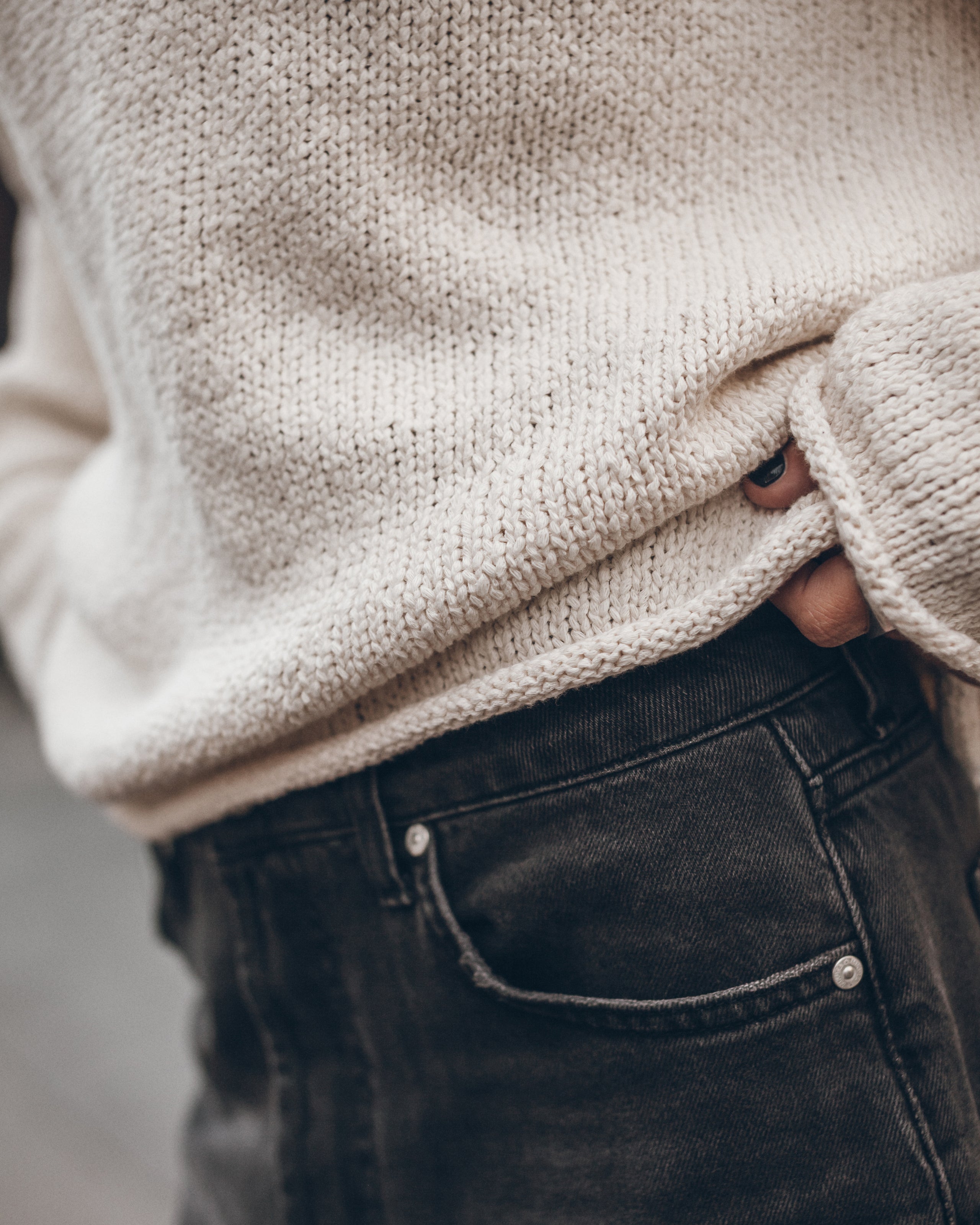 The Off White Oversized Cotton Knit Sweater