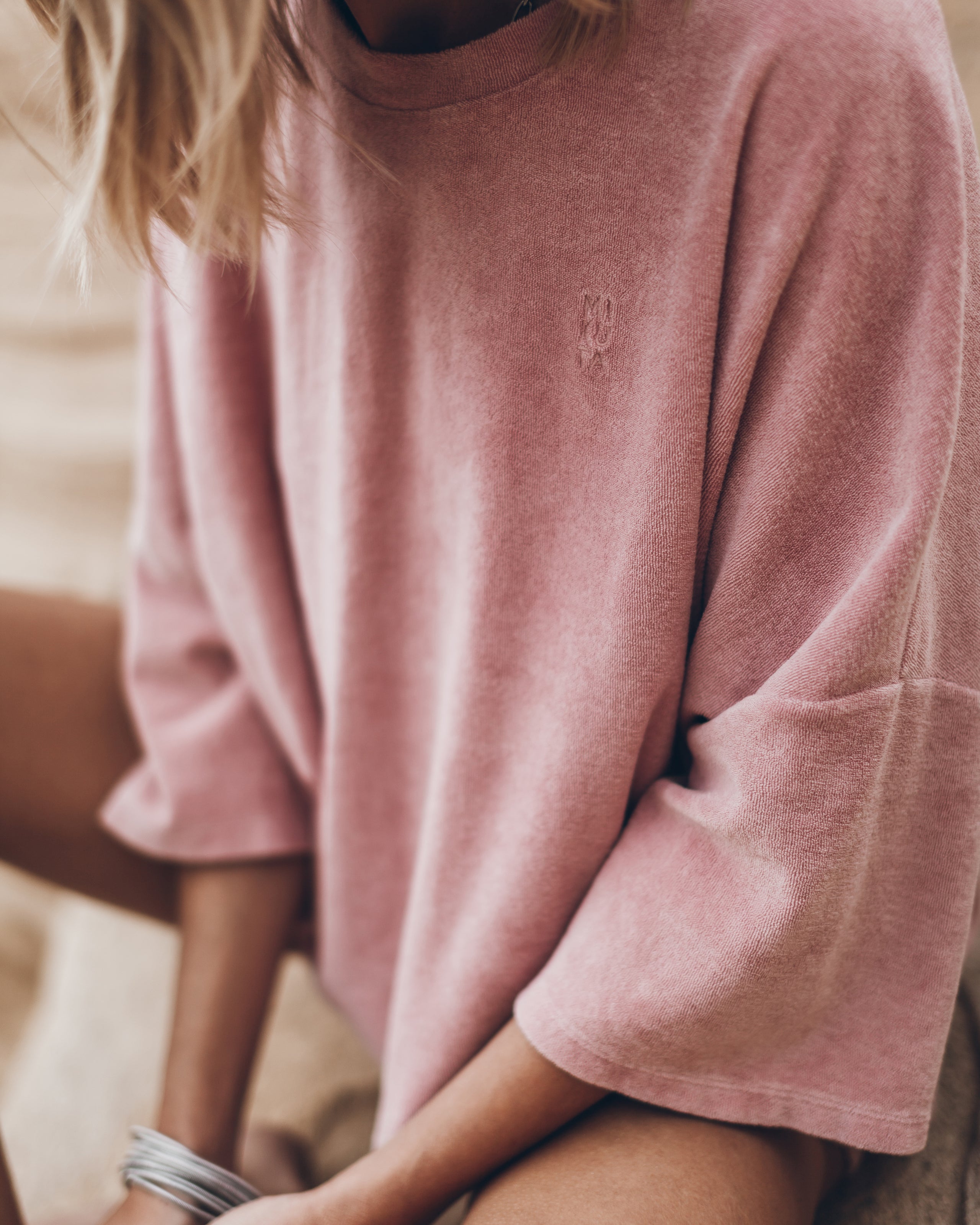 The Pink Toweling Shirt The Pink Toweling Co Ord Shorts - Product photo