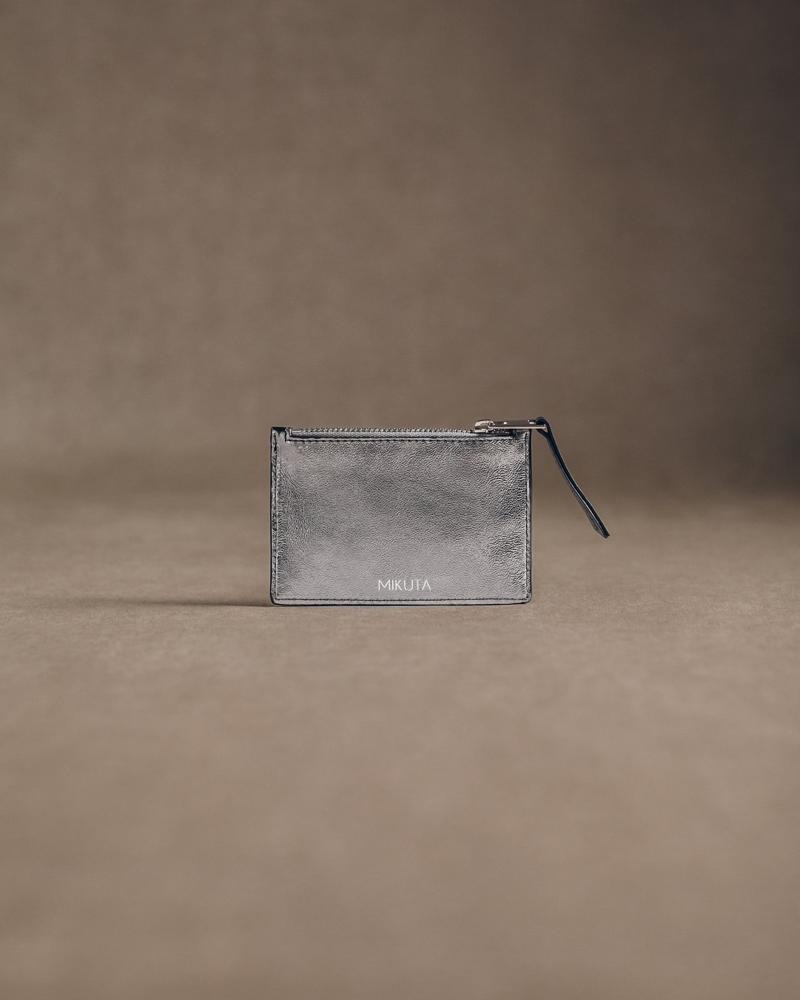 The Silver Leather Wallet Product Shot - Product photo