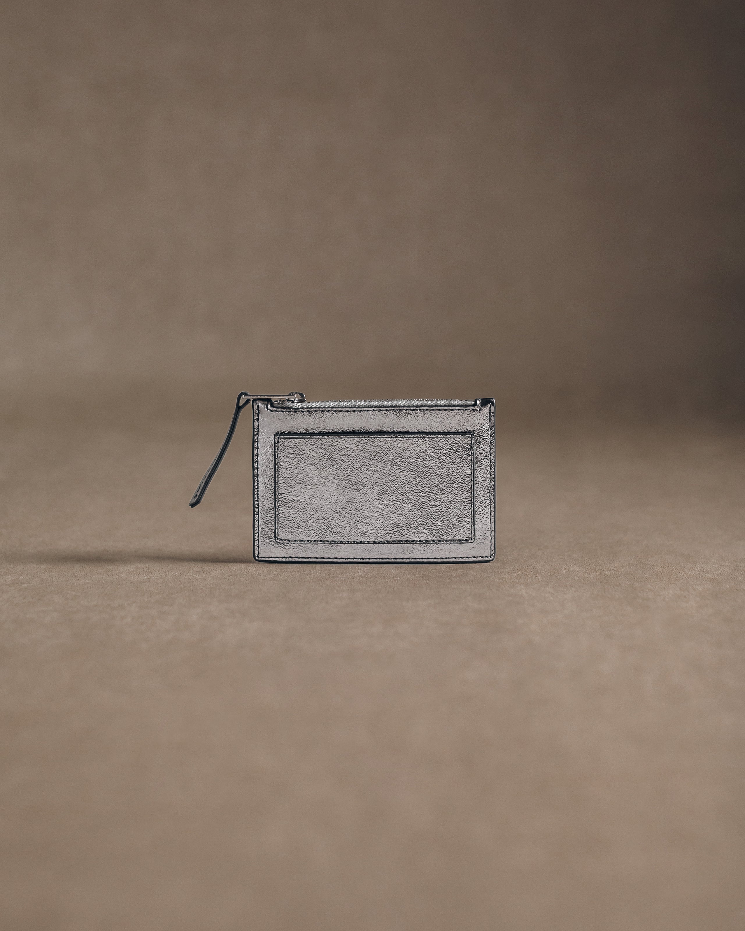 The Silver Leather Wallet Product Shot - Product photo