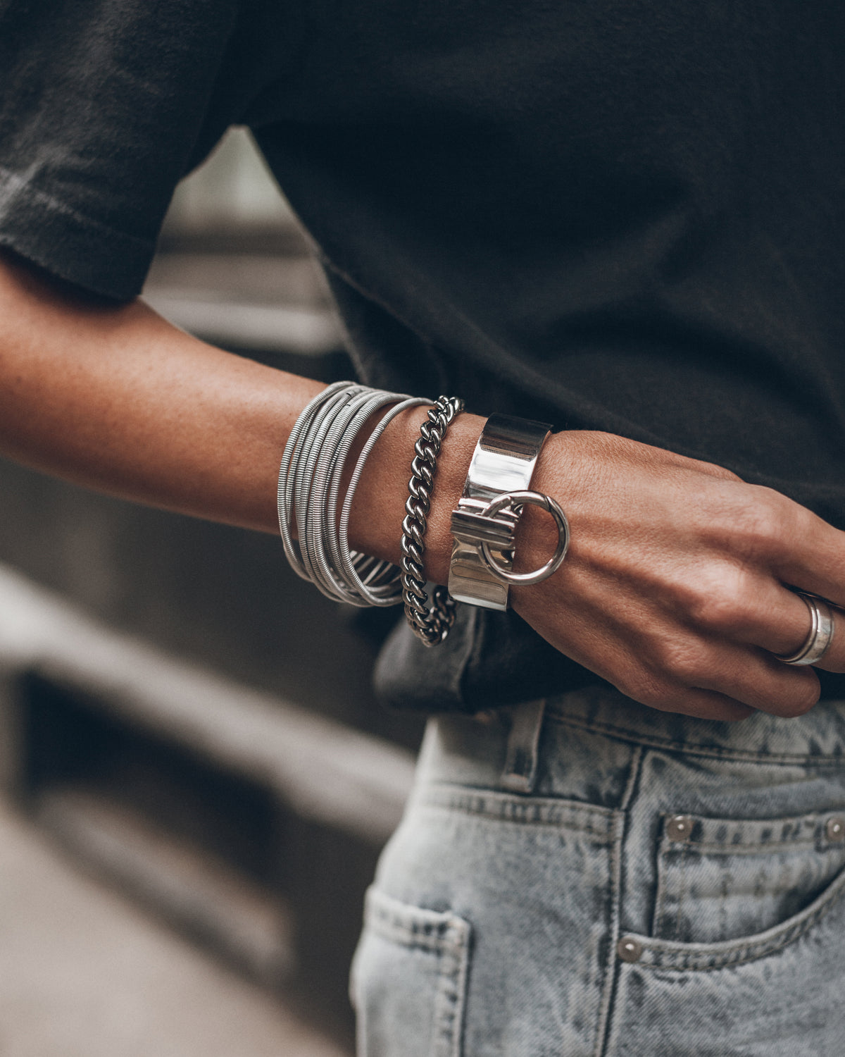 The Steel Curb Chain Bracelet