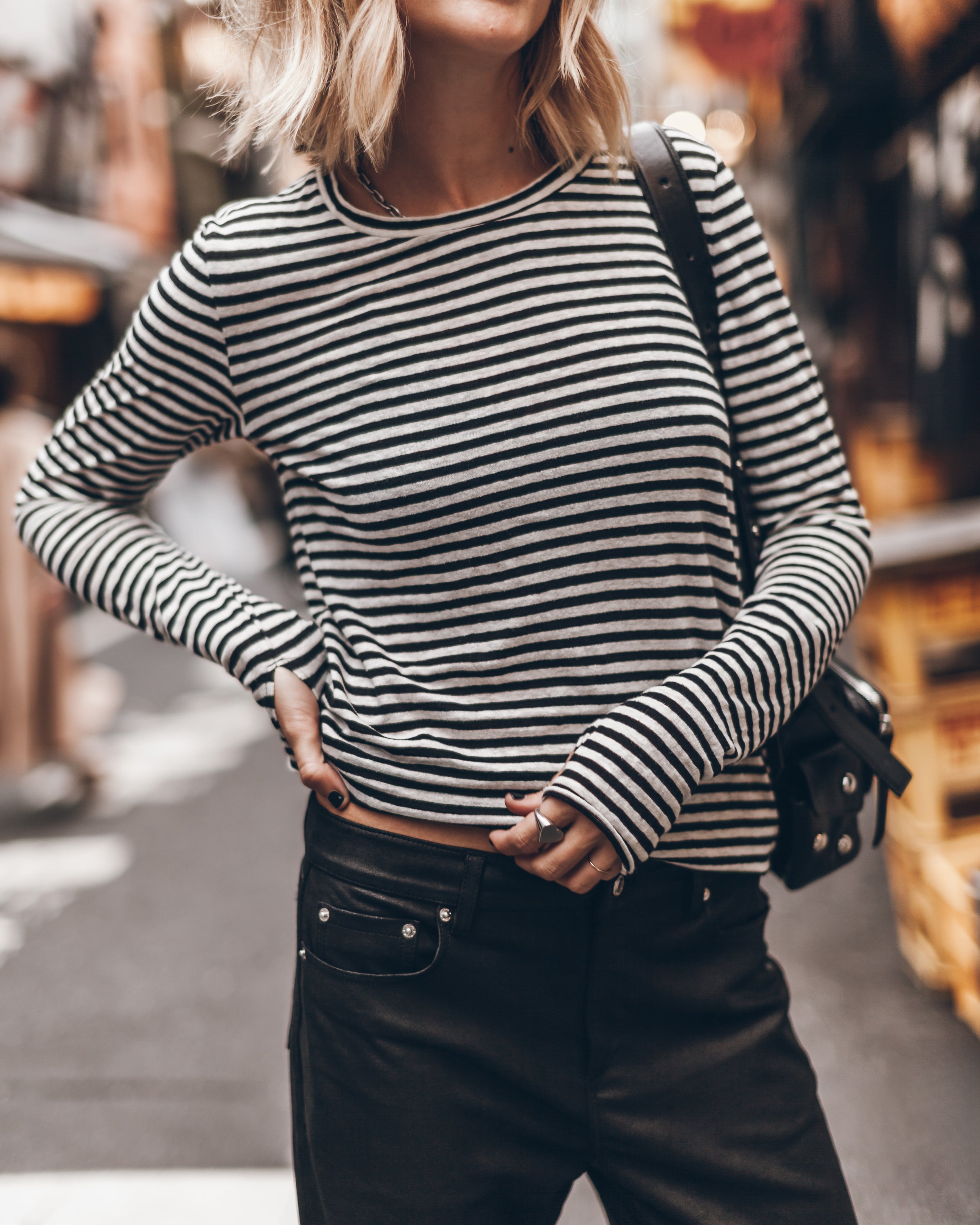 The Striped Thin Linen Longsleeve