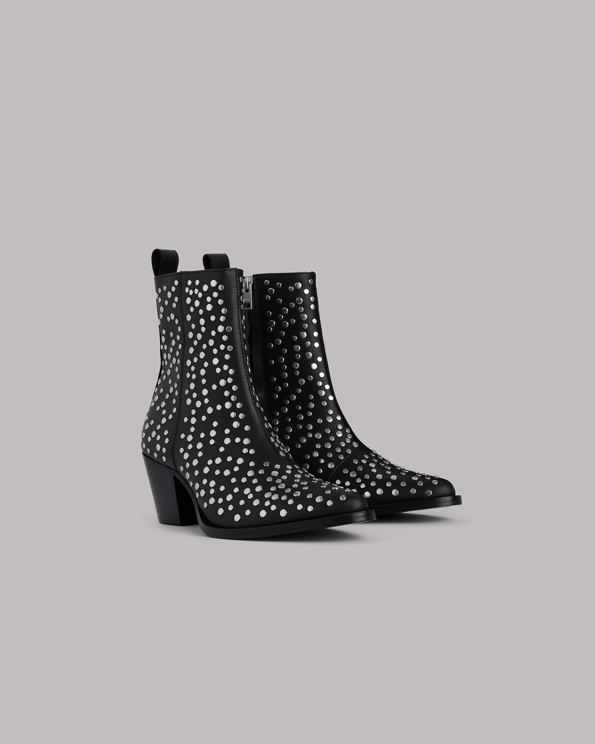 The Studded Leather Ankle Boots