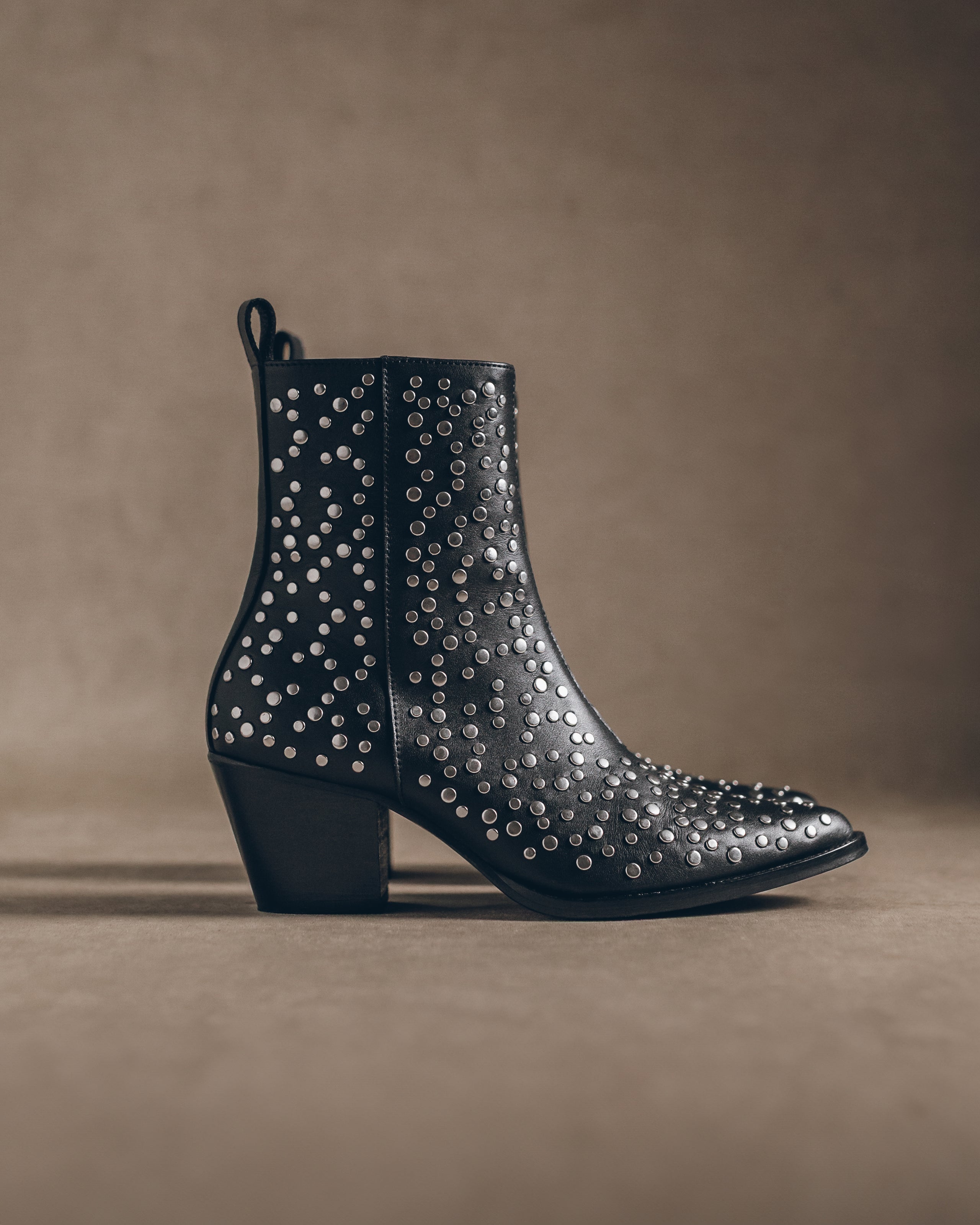 The Studded Leather Ankle Boots