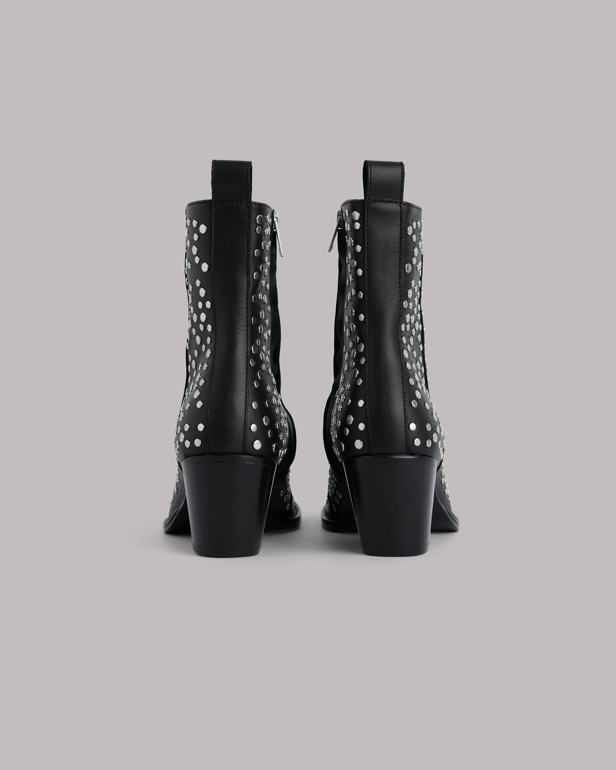 The Studded Leather Ankle Boots