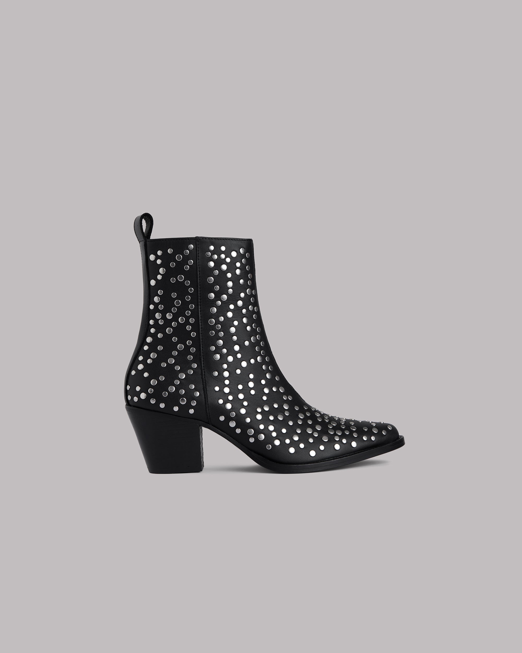 The Studded Leather Ankle Boots