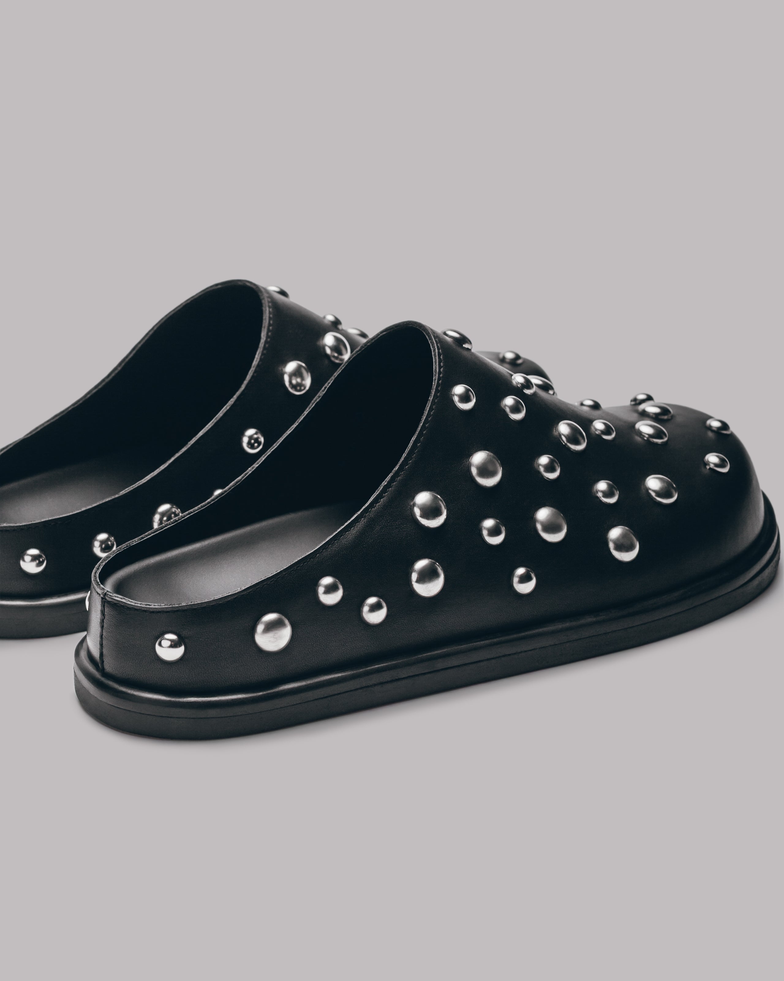 The Studded Leather Mules