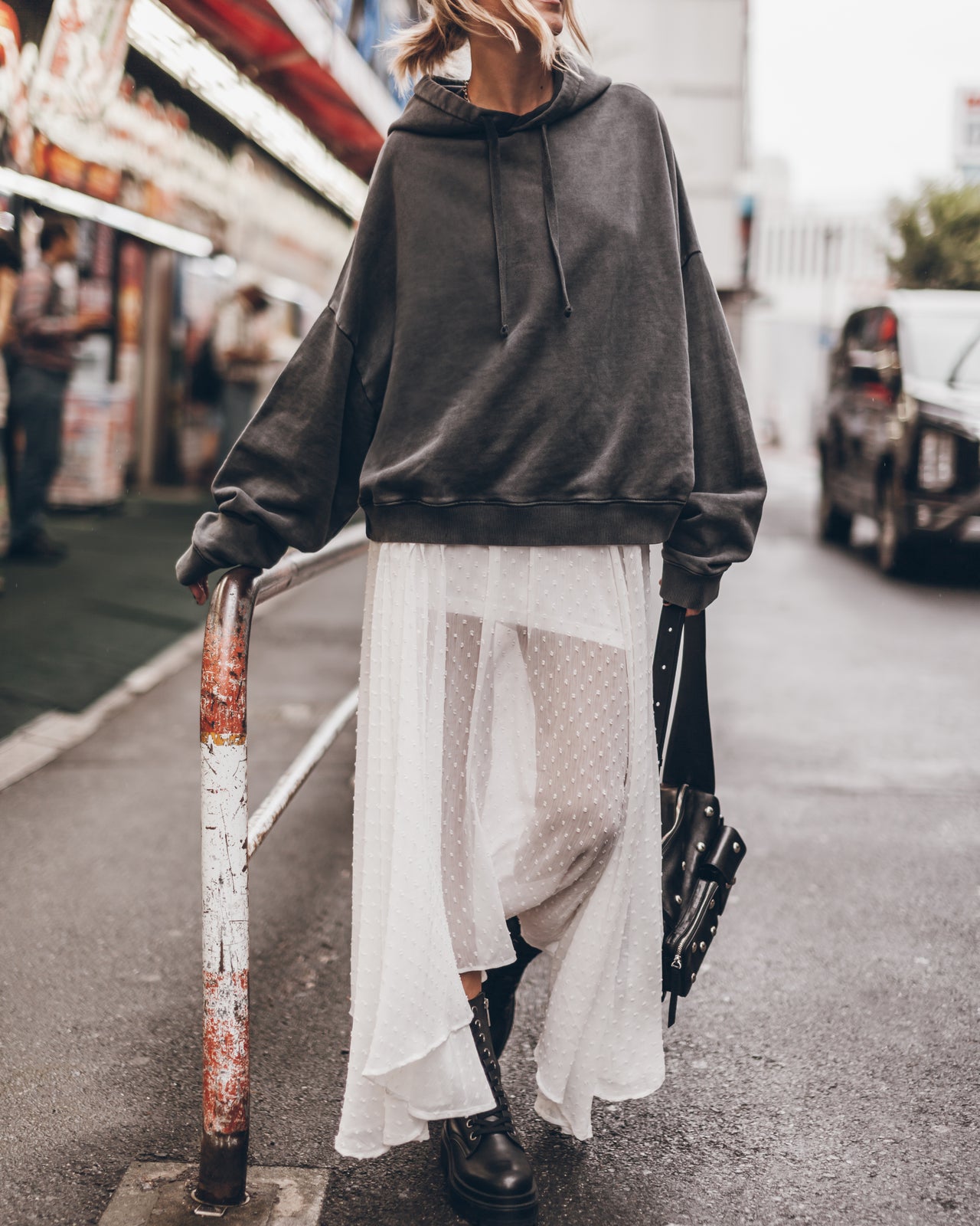 The White Long Ruffle Skirt