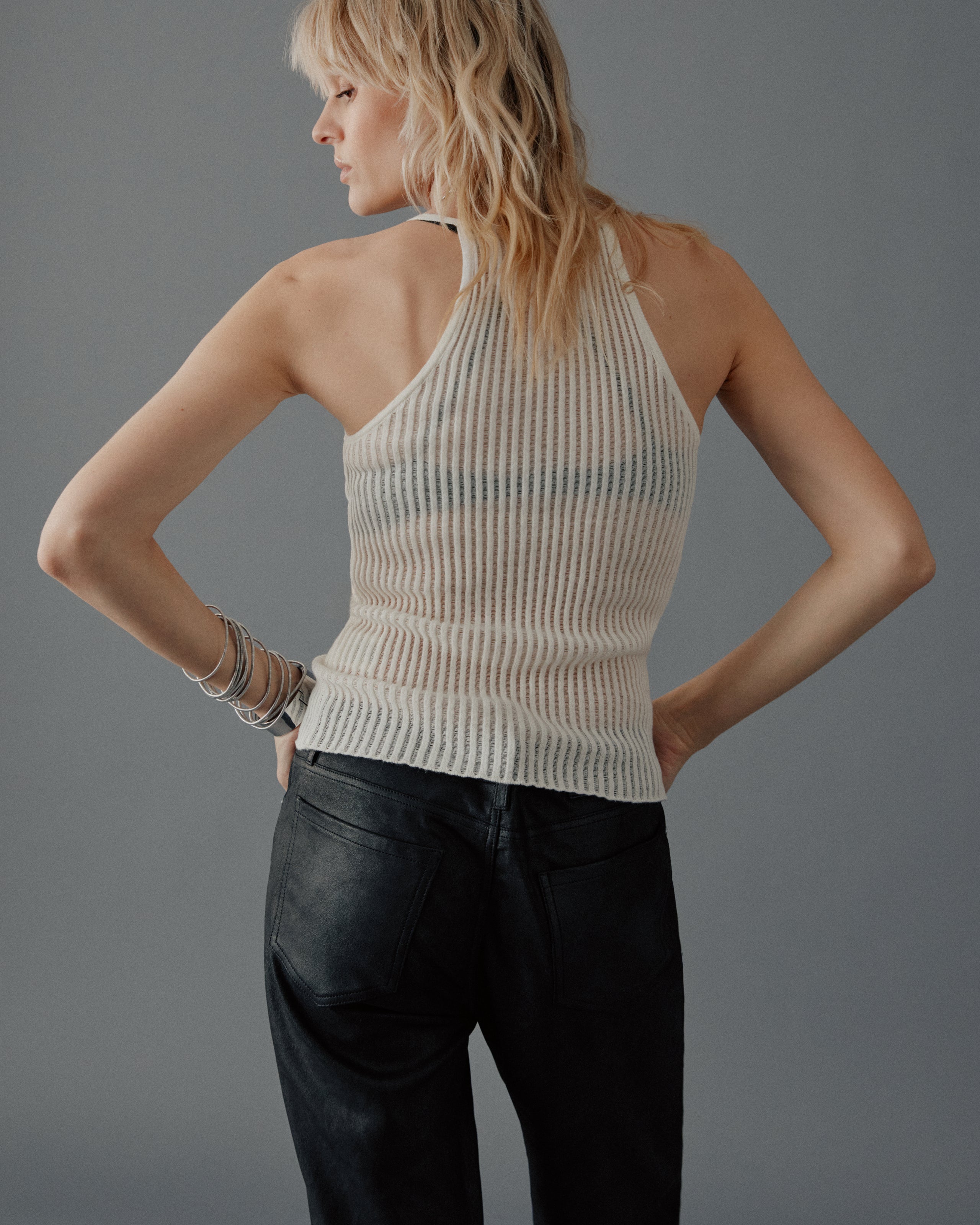 The White Striped Relaxed Tank Top