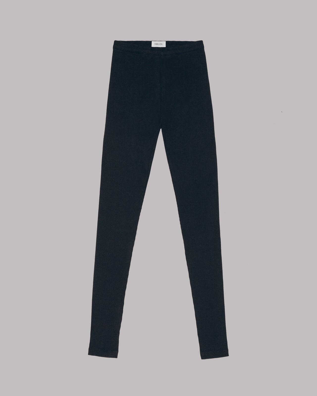 Black Ribbed Leggings - Product photo