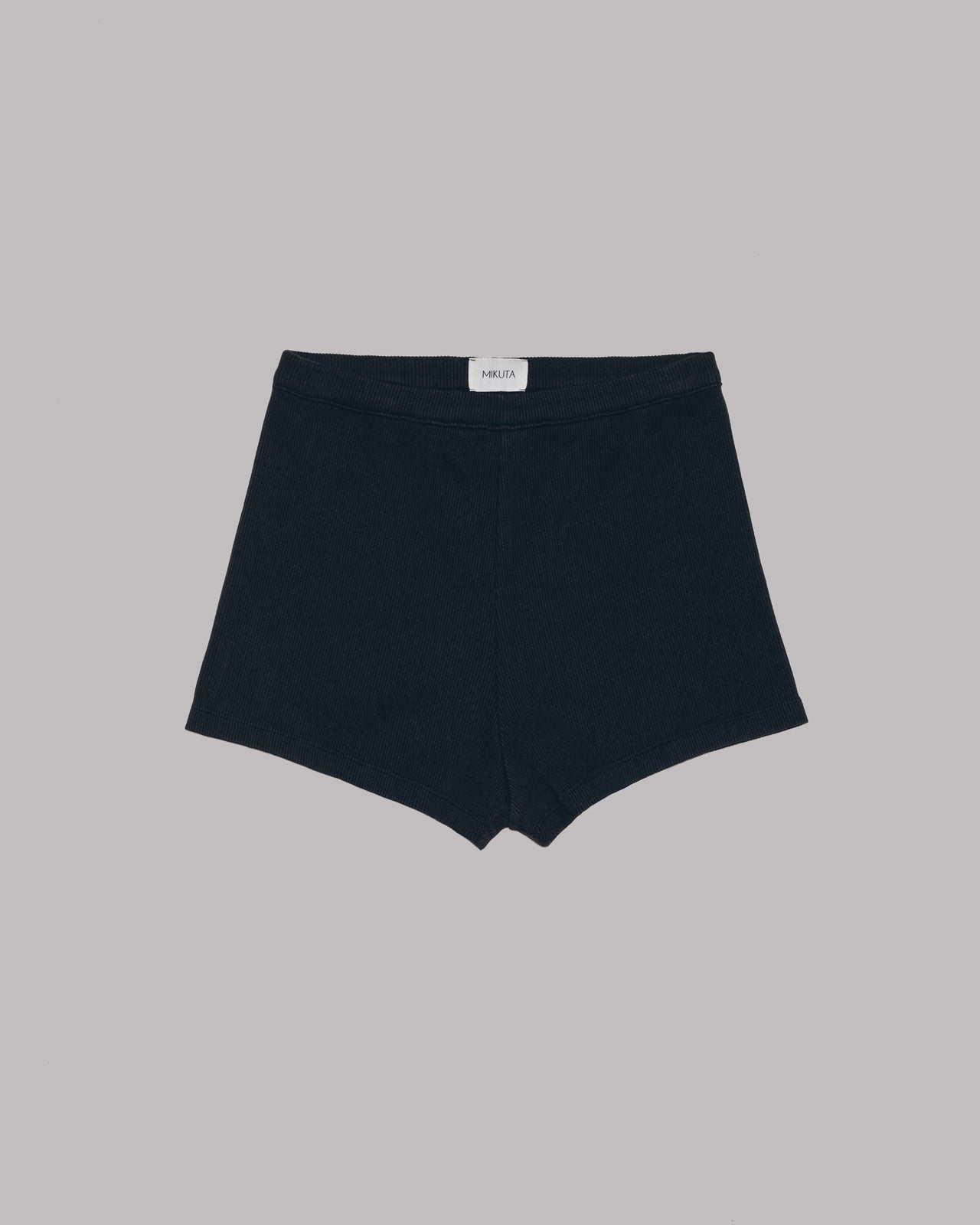 Black Ribbed Shorts - Product photo