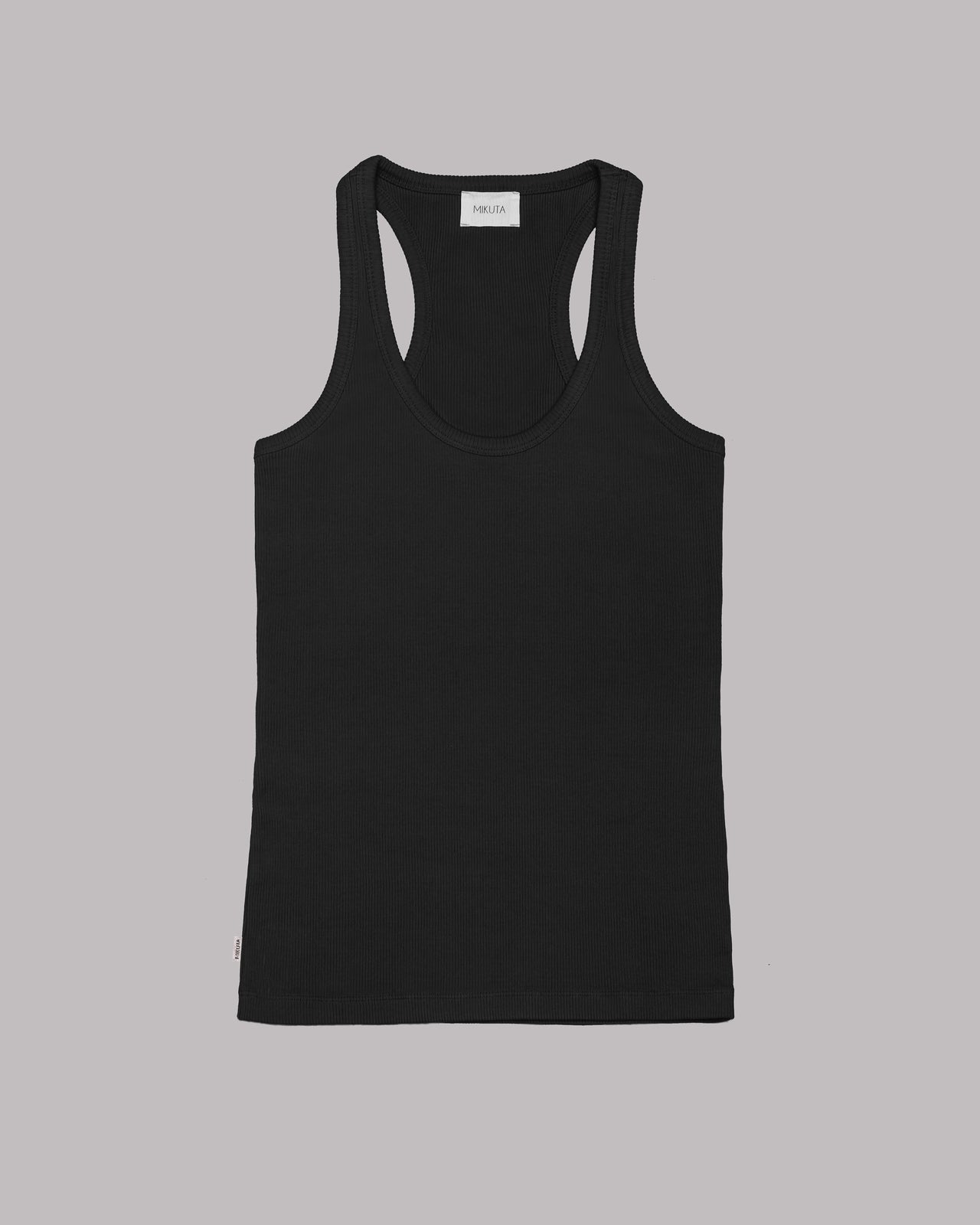 Black Ribbed Tank Top - Product photo