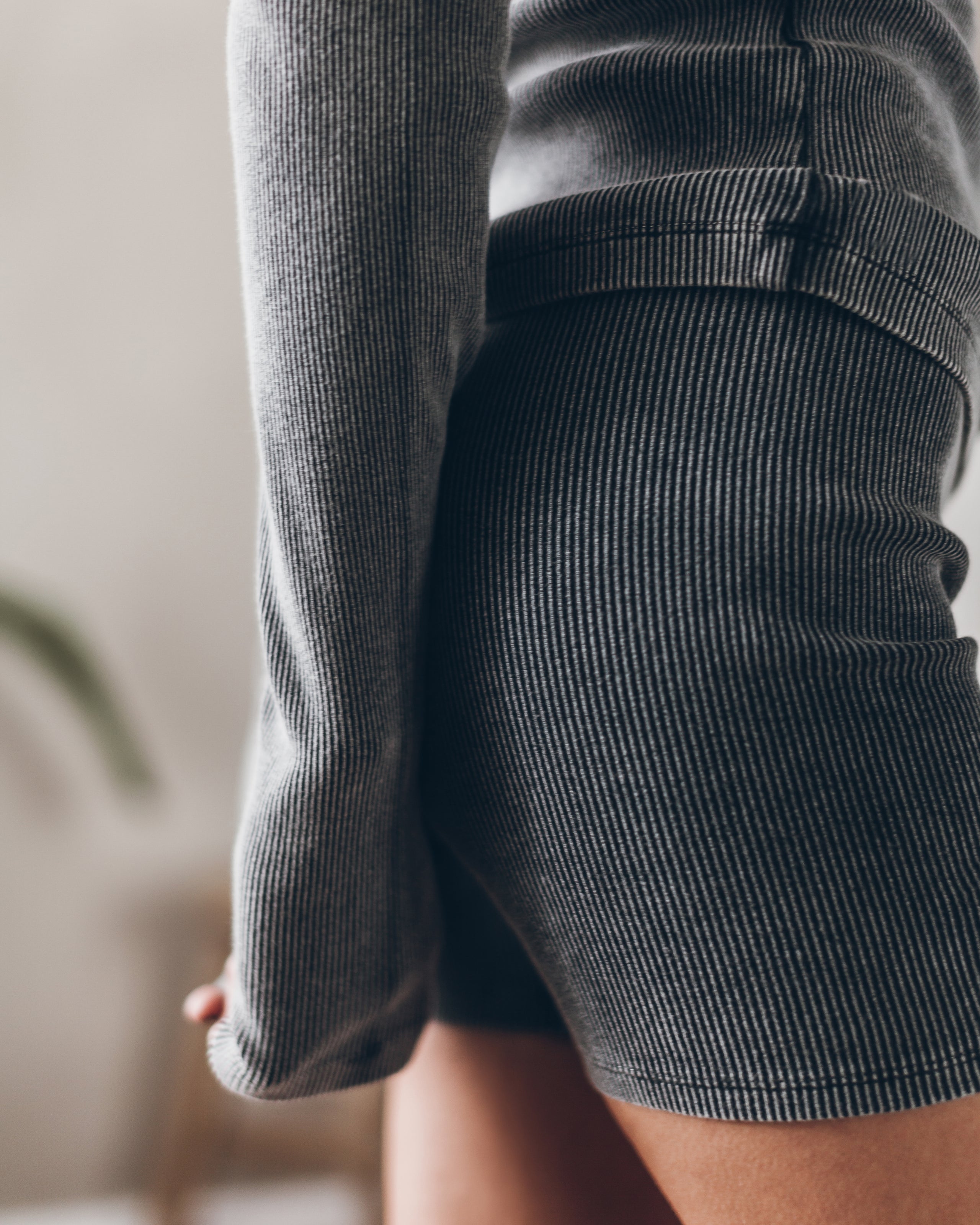 Dark Ribbed Longsleeve Dark Ribbed Biker Shorts - Product photo