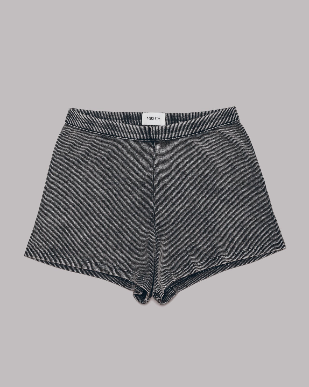 Dark Ribbed Shorts - Product photo