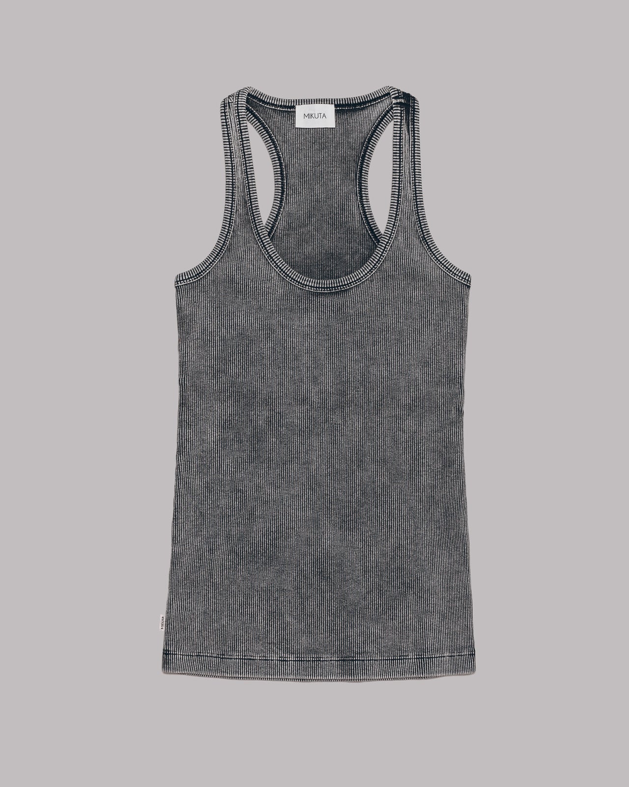 Dark Ribbed Tank Top - Product photo