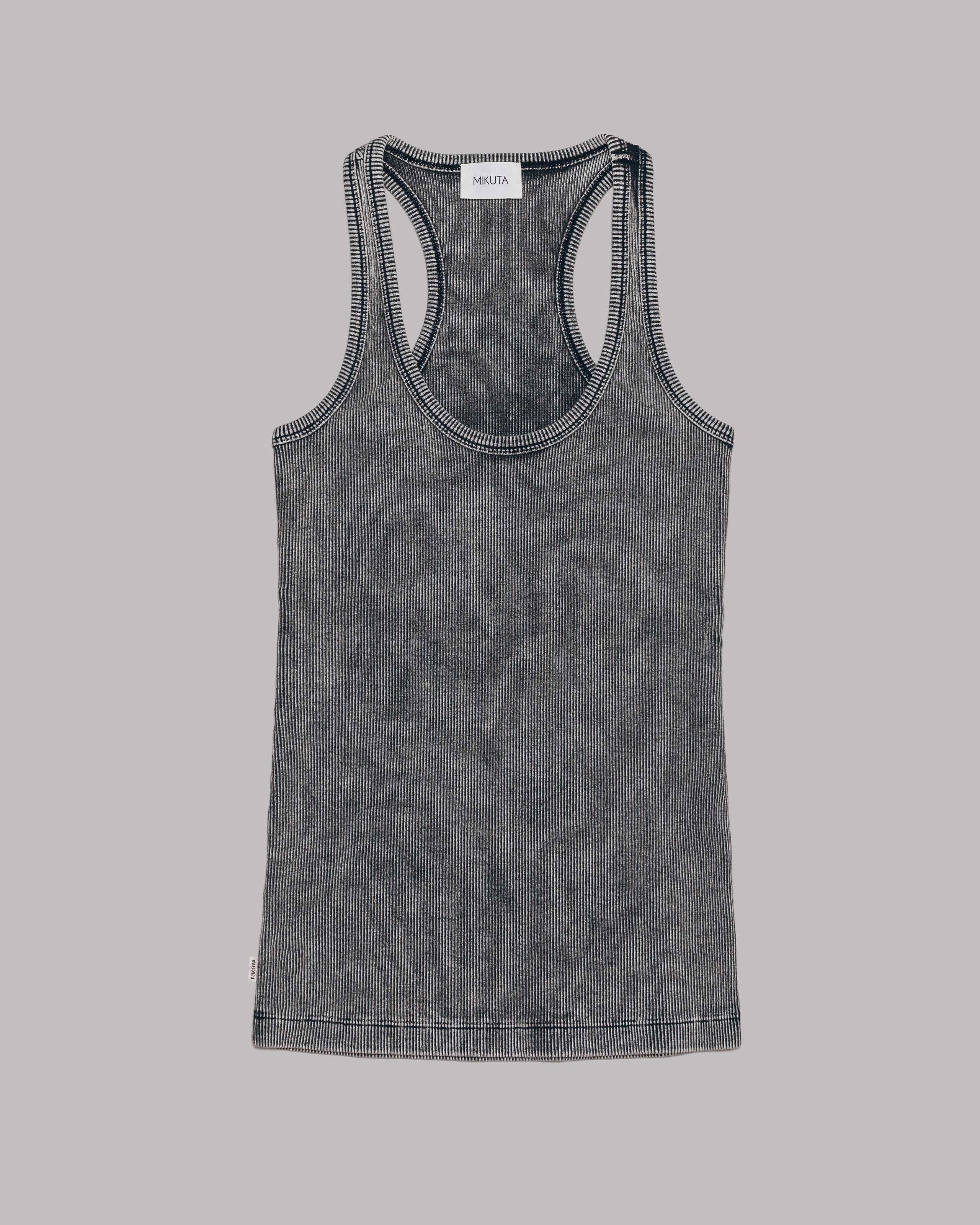 Dark Ribbed Tank Top - Product photo
