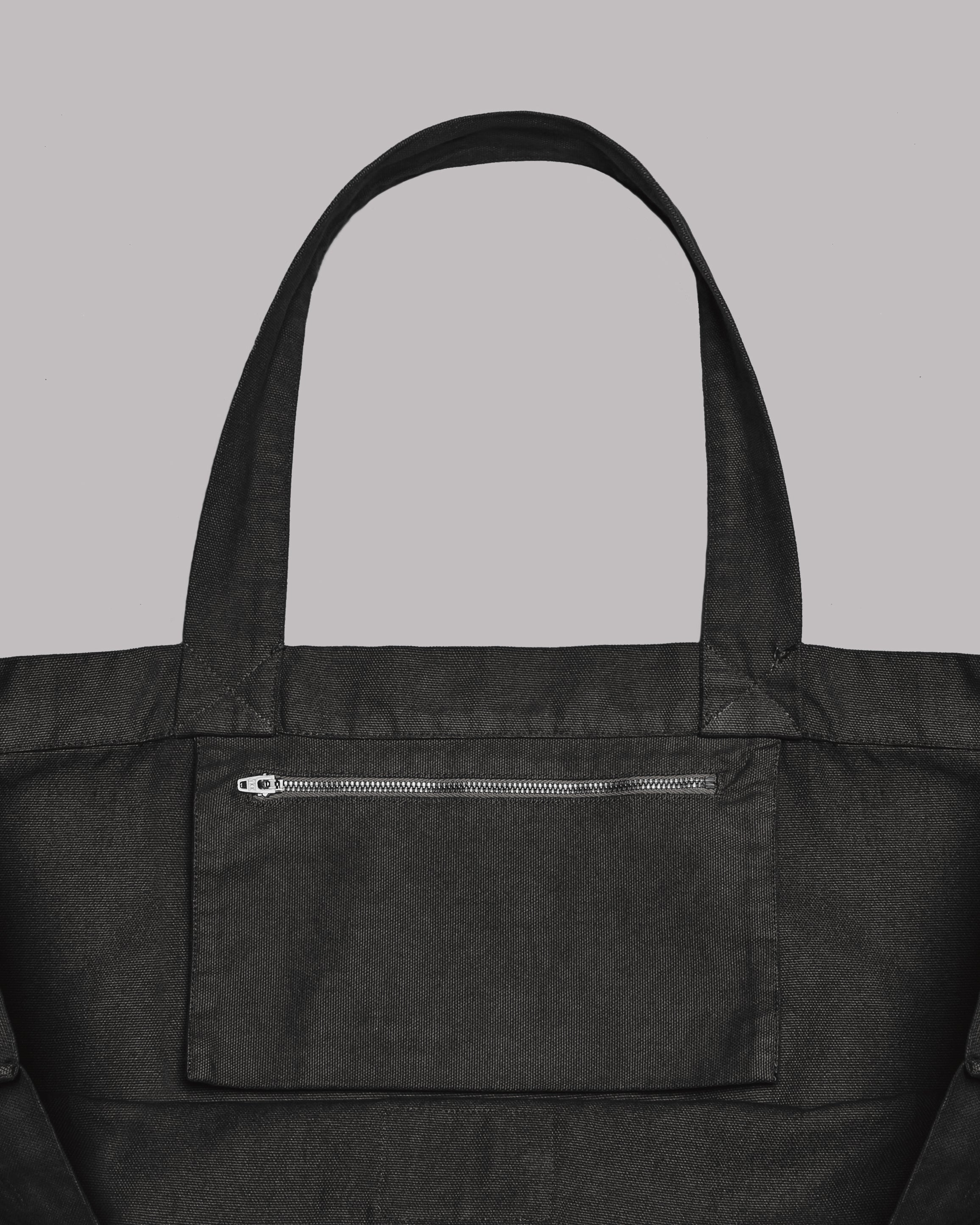 MIKUTA The Charcoal Large Canvas Bag Mikuta the charcoal large canvas bag