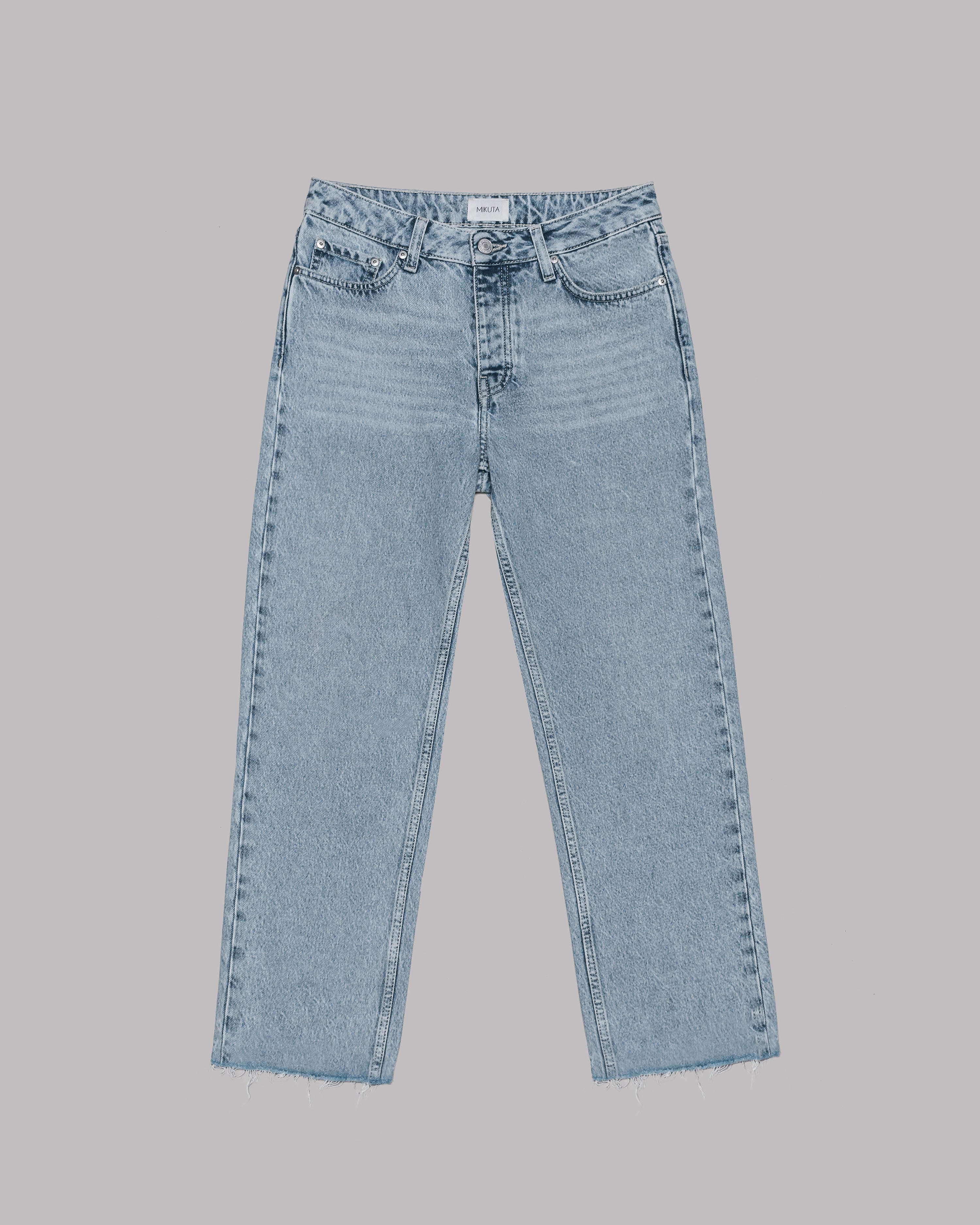 The Blue Cropped Straight Jeans