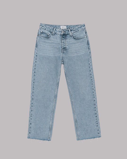 The Blue Cropped Straight Jeans – MIKUTA