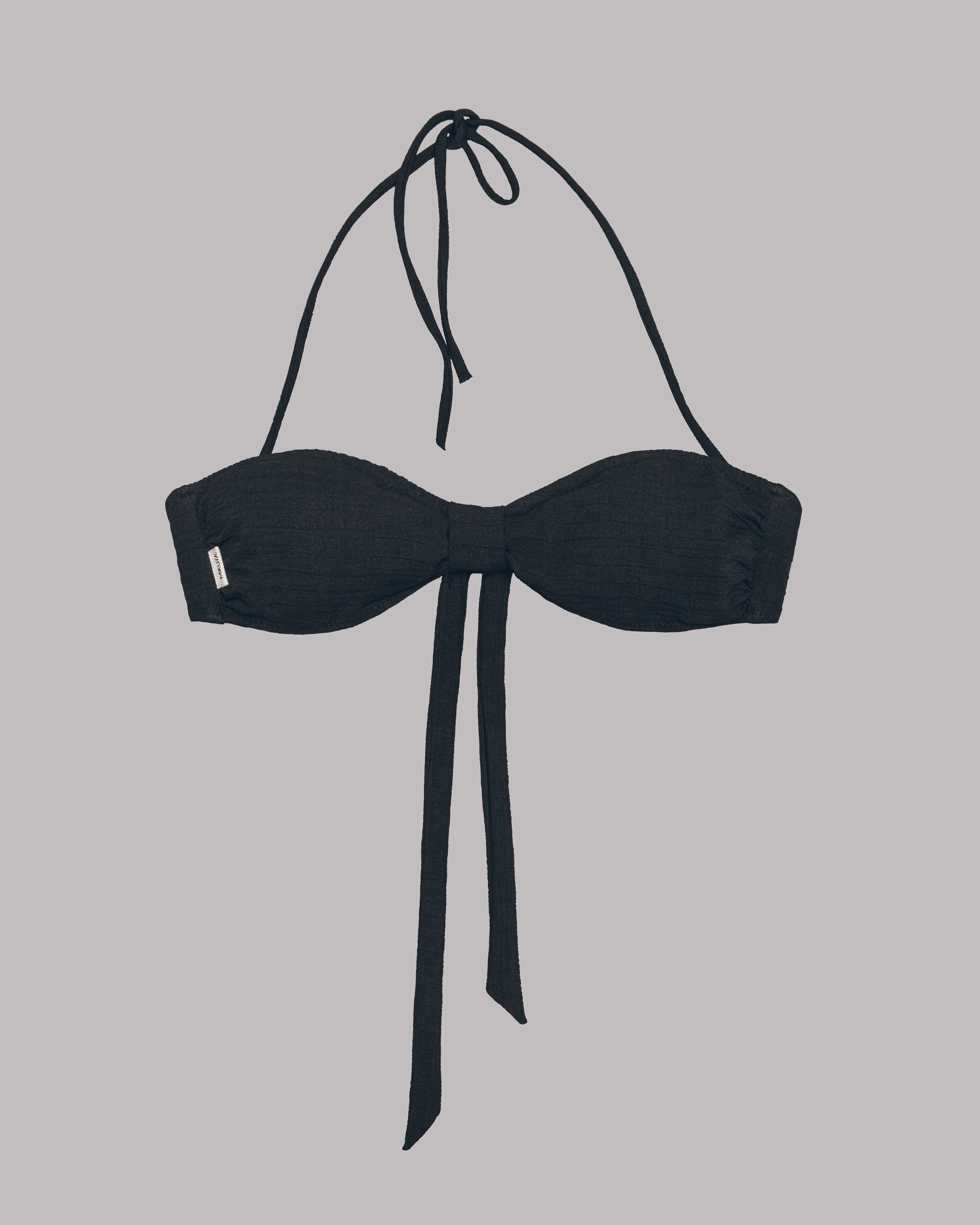 The Black Bandeau Bikini Top