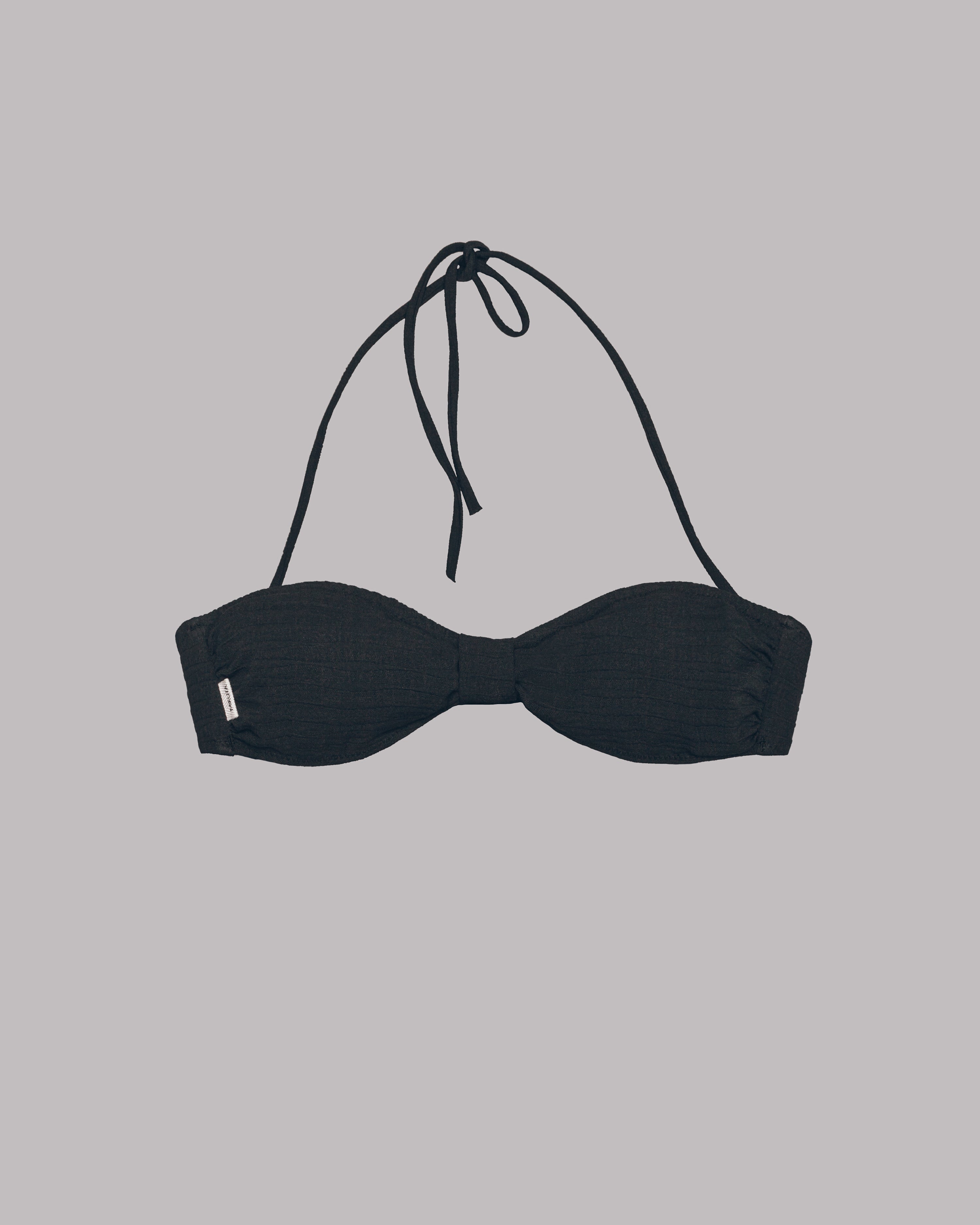 The Black Bandeau Bikini Top