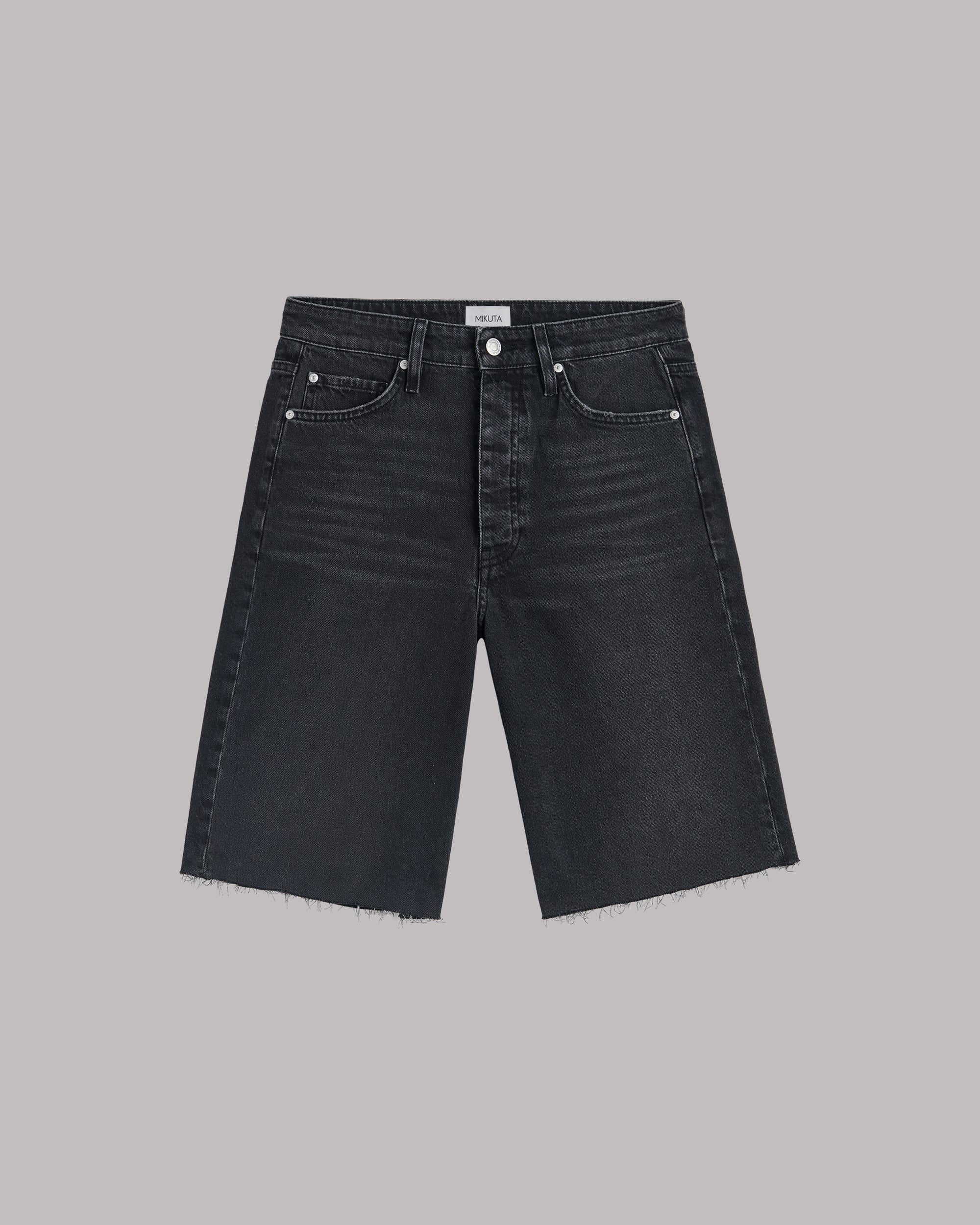 The Black Denim Bermuda Shorts