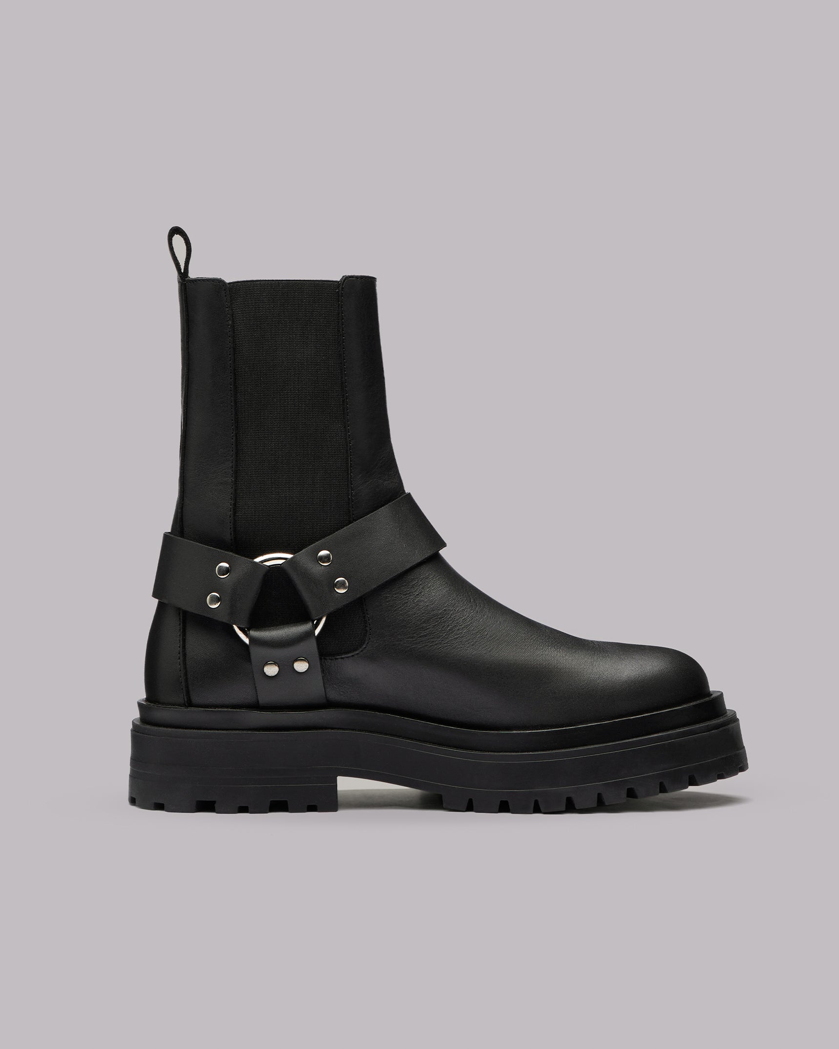 MIKUTA The Black Biker Boots - Main Image