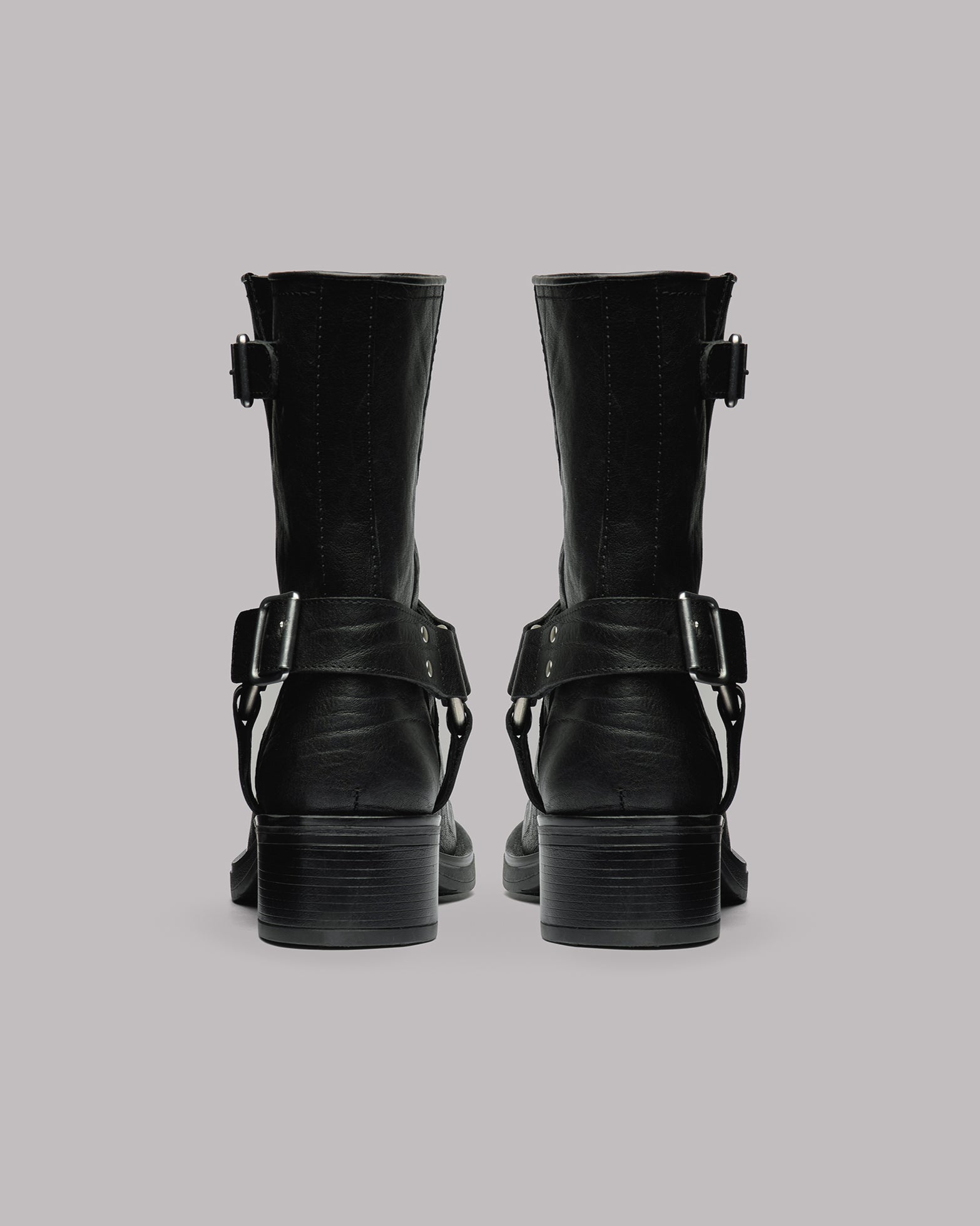 The Black Buckle Boots