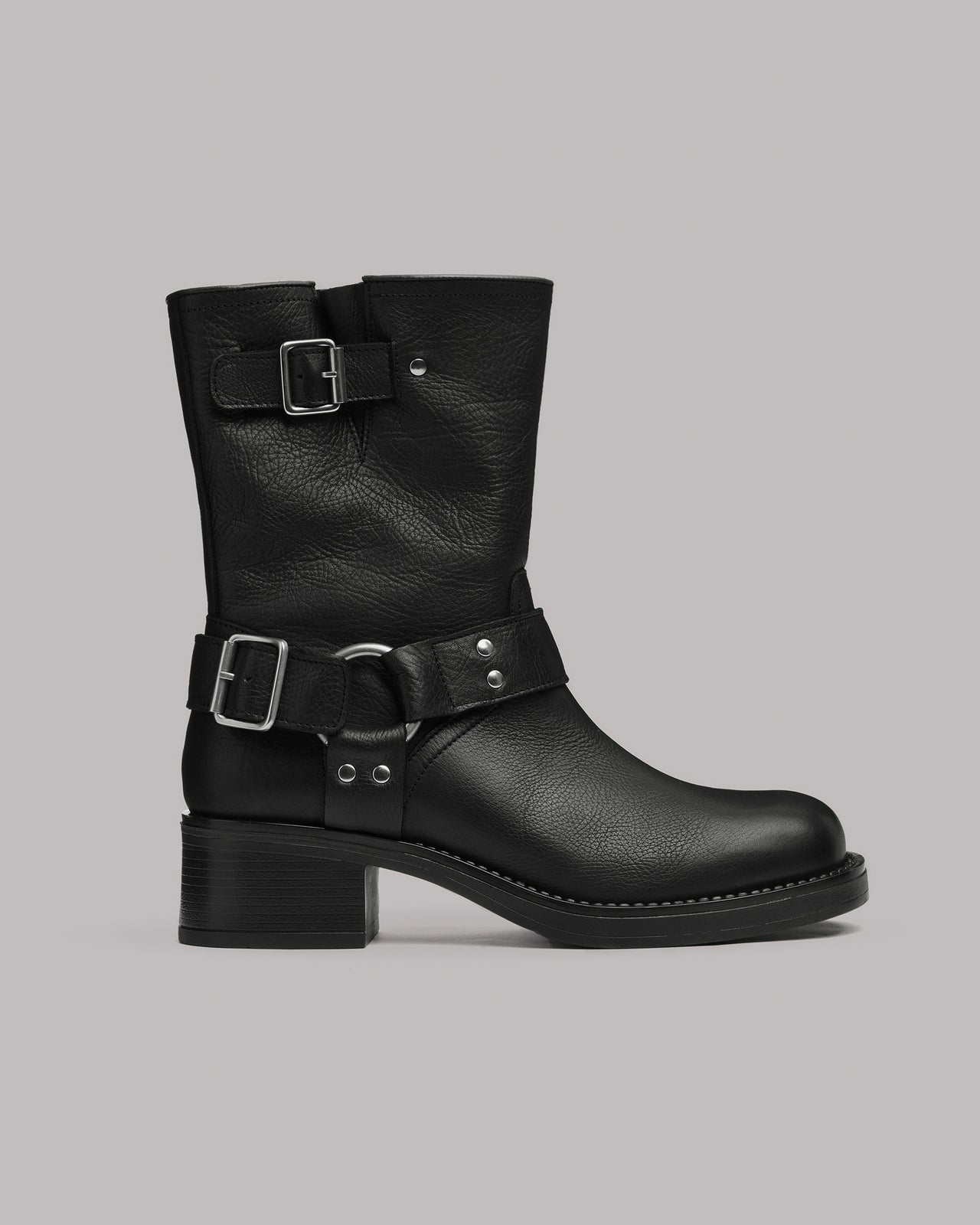 The Black Buckle Boots