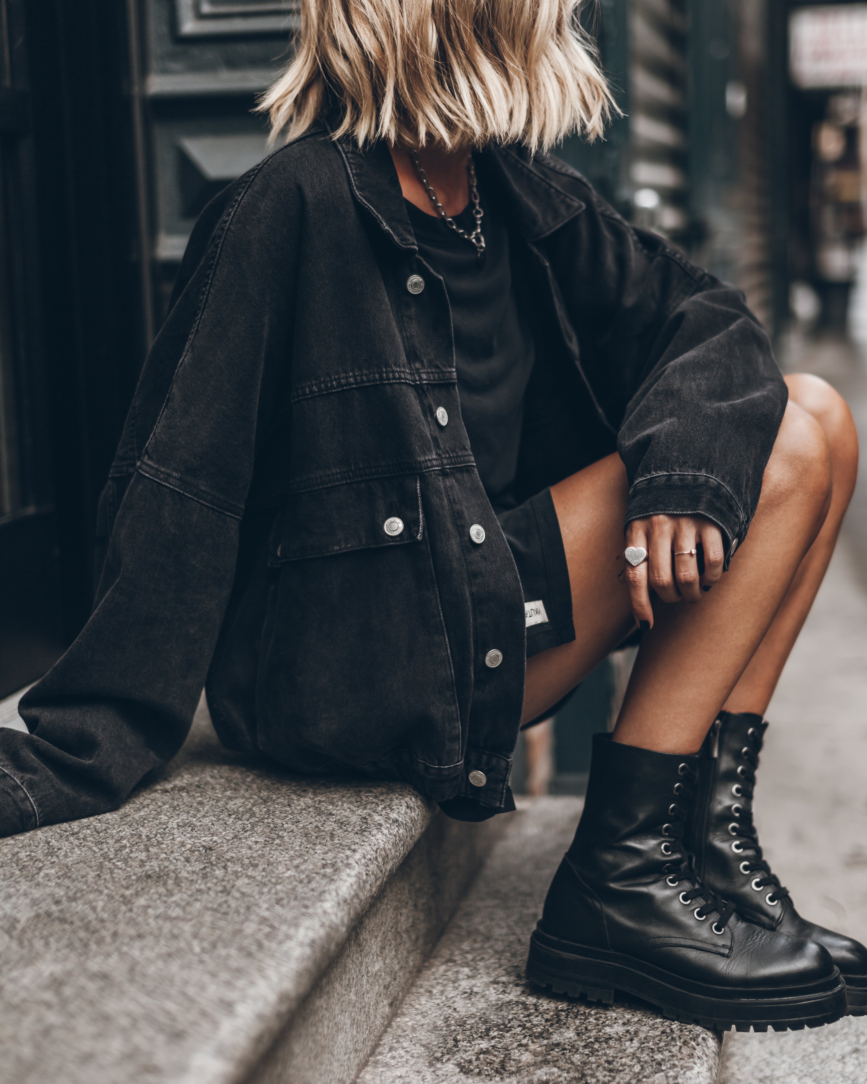 MIKUTA | The Black Denim Jacket MIKUTA | The Black Denim Jacket