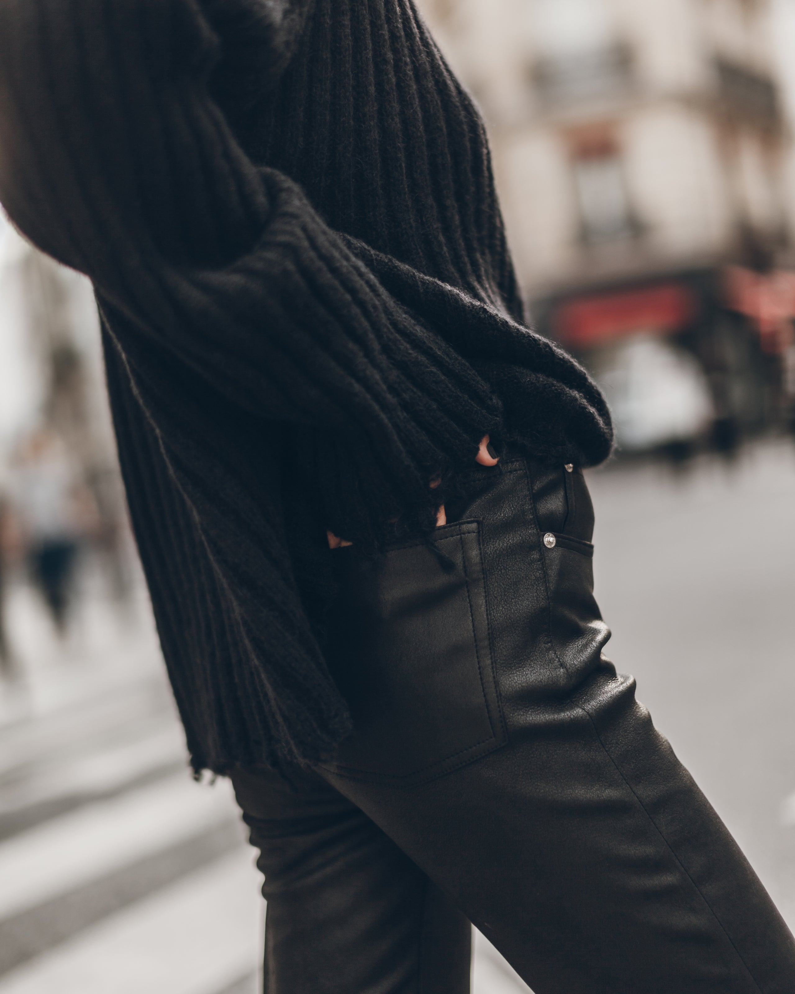 The Black Destroyed Knitted Sweater