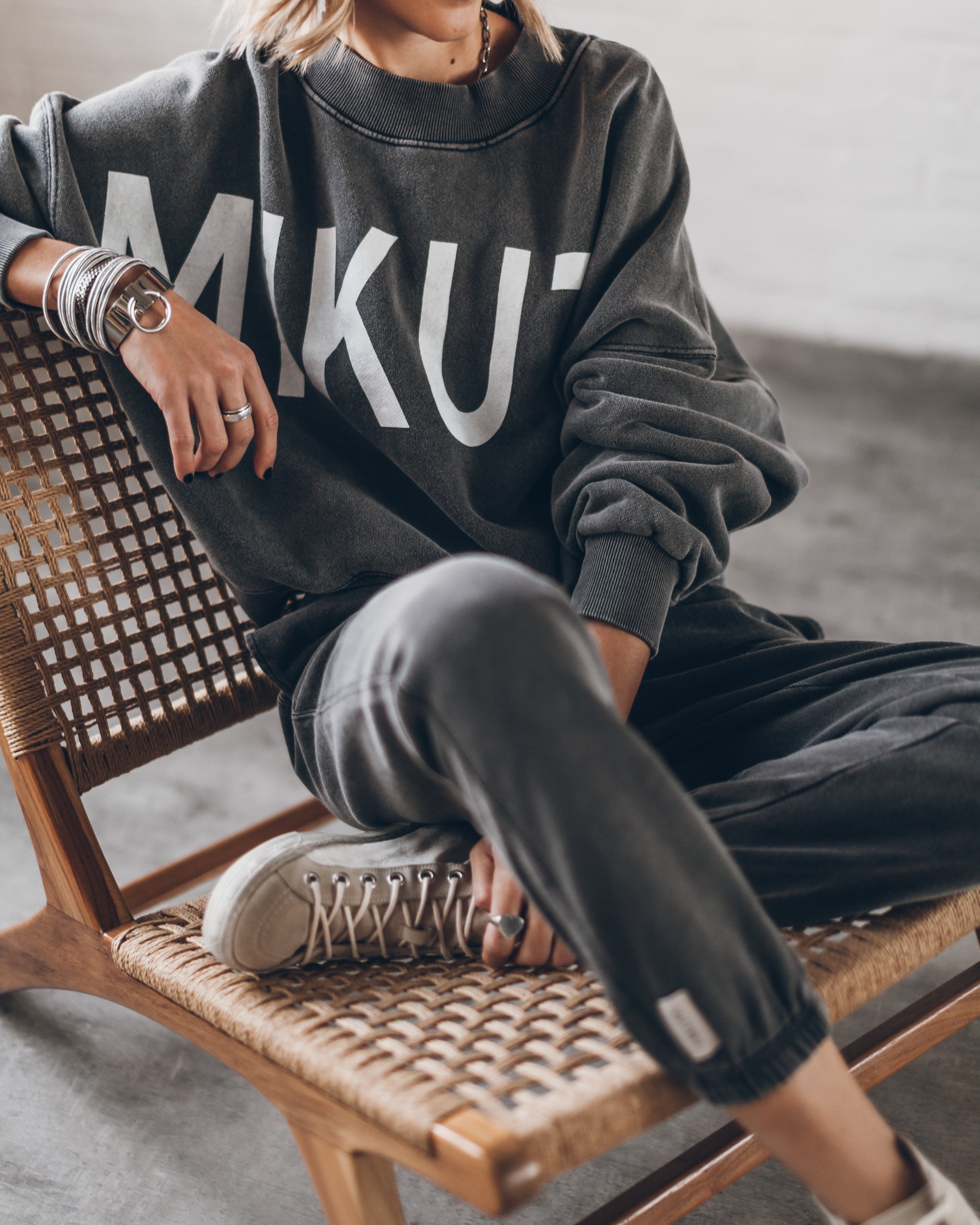 The Black Faded Mikuta Sweater