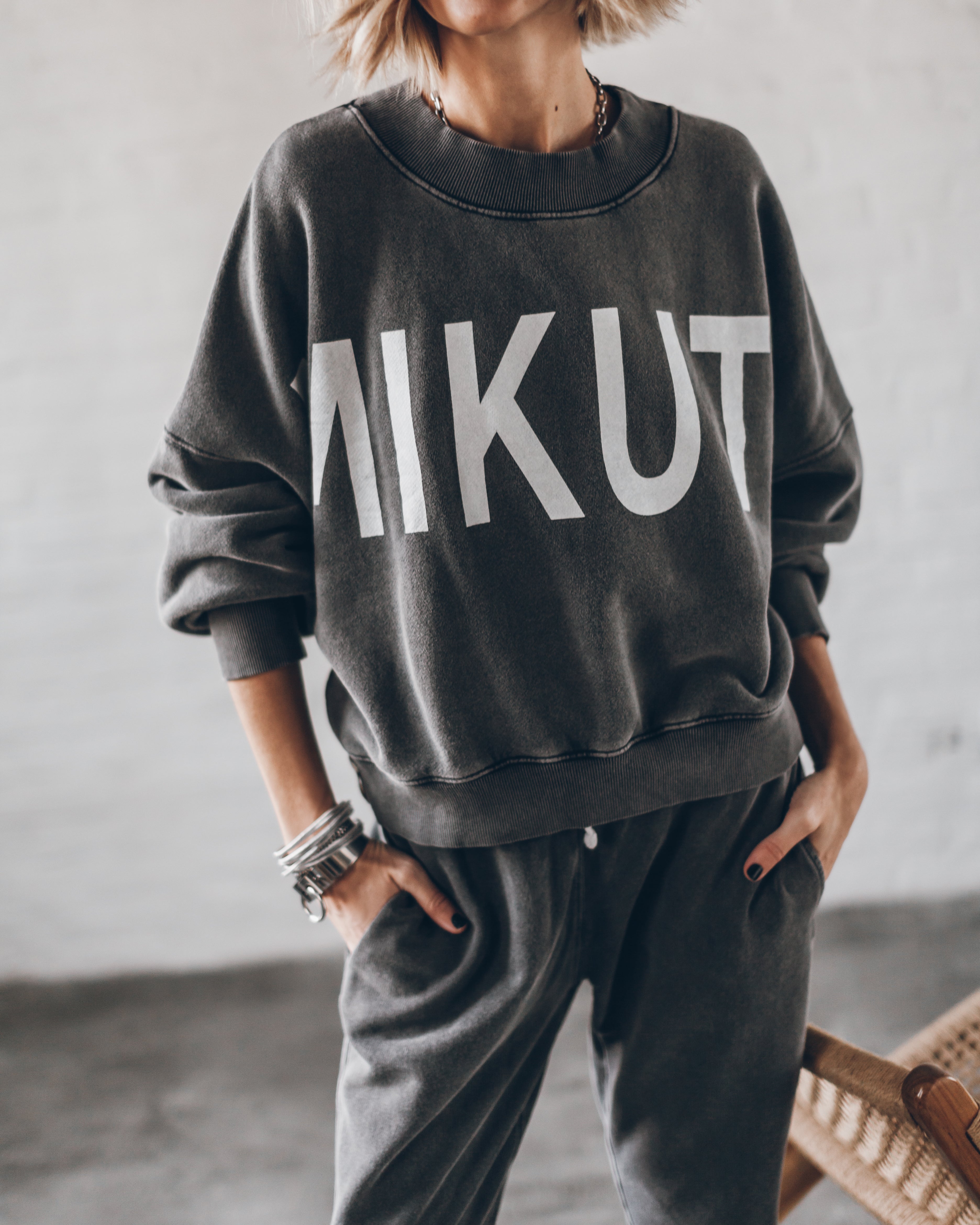 The Black Faded Mikuta Sweater