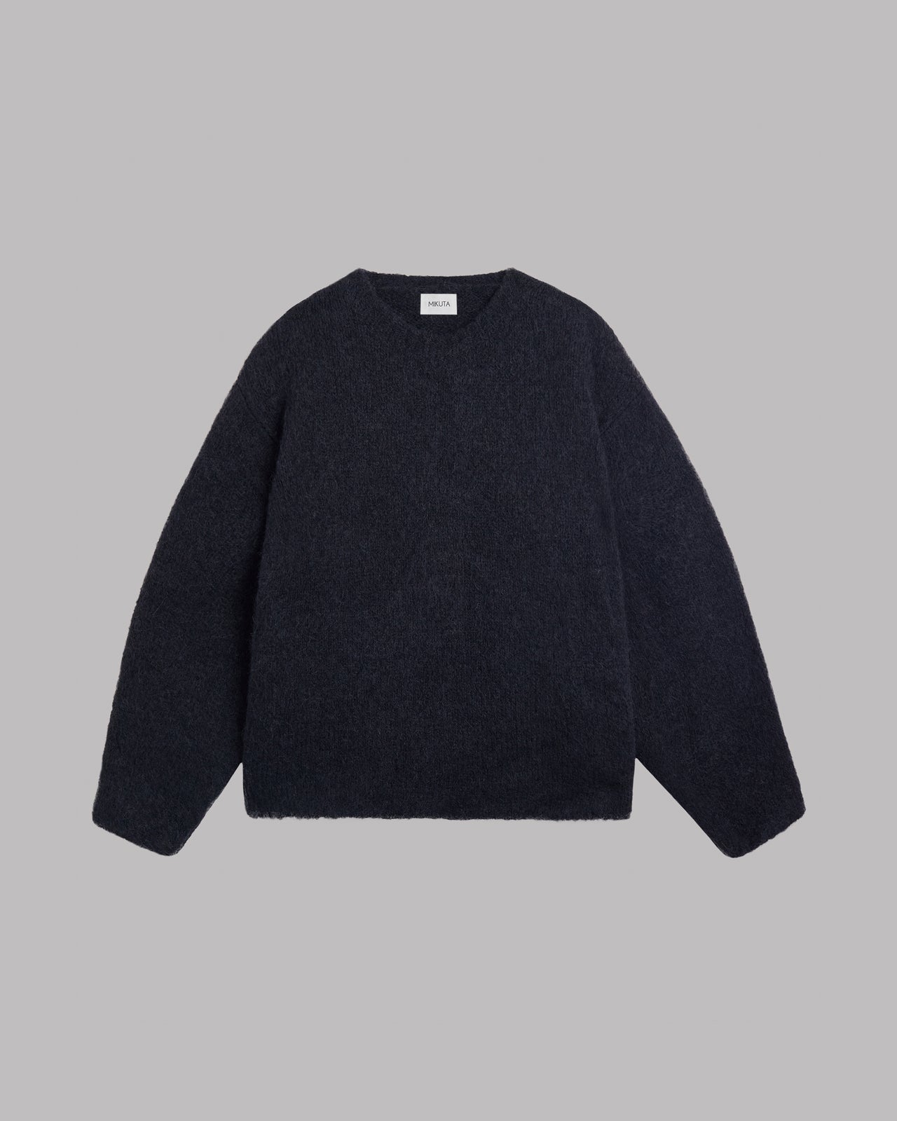 The Black Fluffy Alpaca Knit Sweater