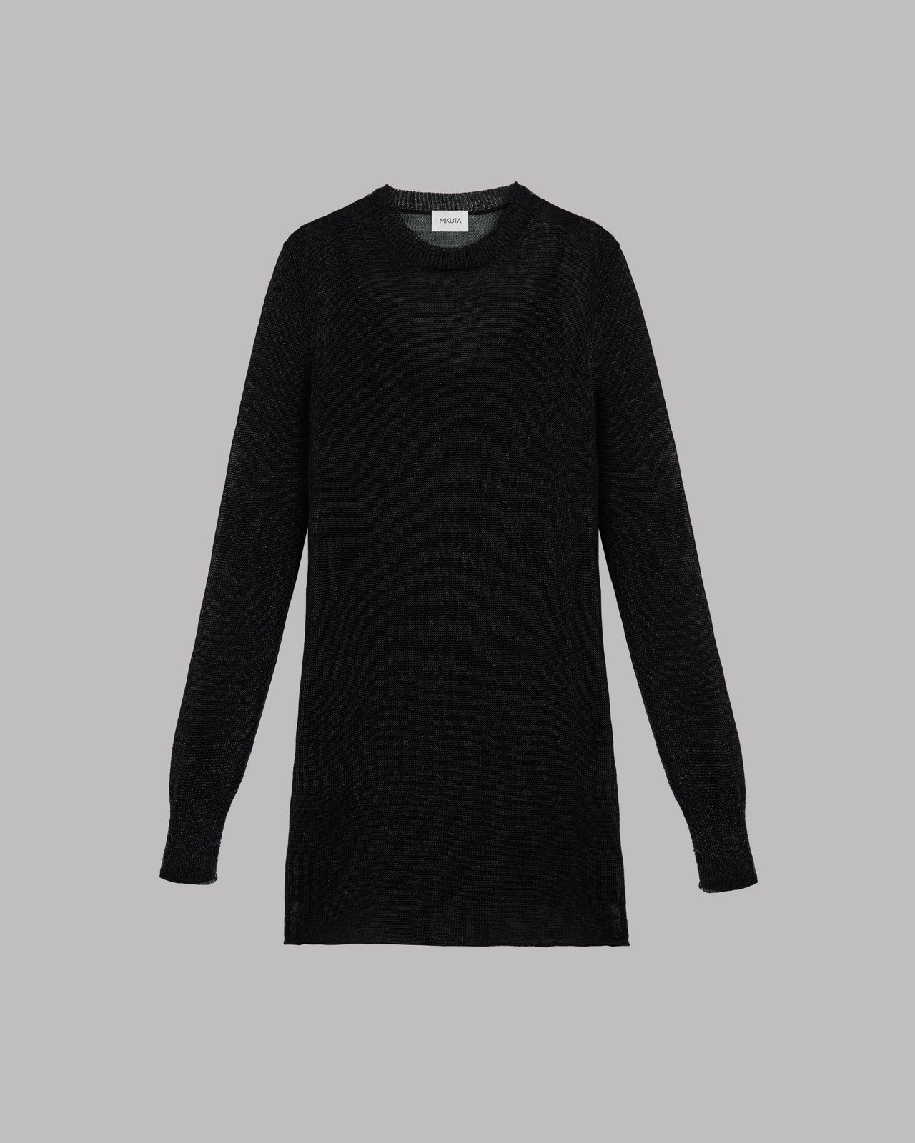 The Black Metallic Knit Dress