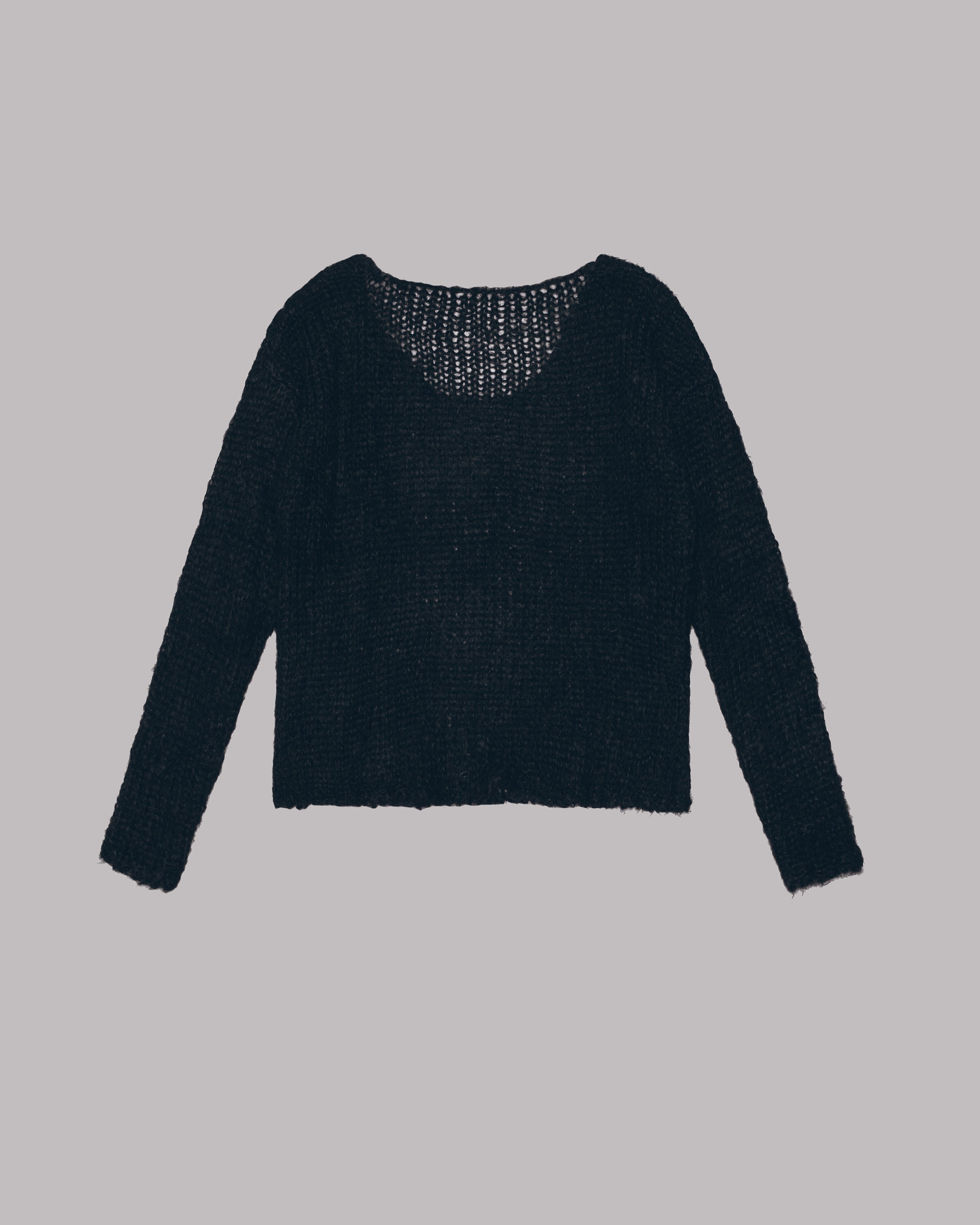 The Black Mohair Knitted Sweater