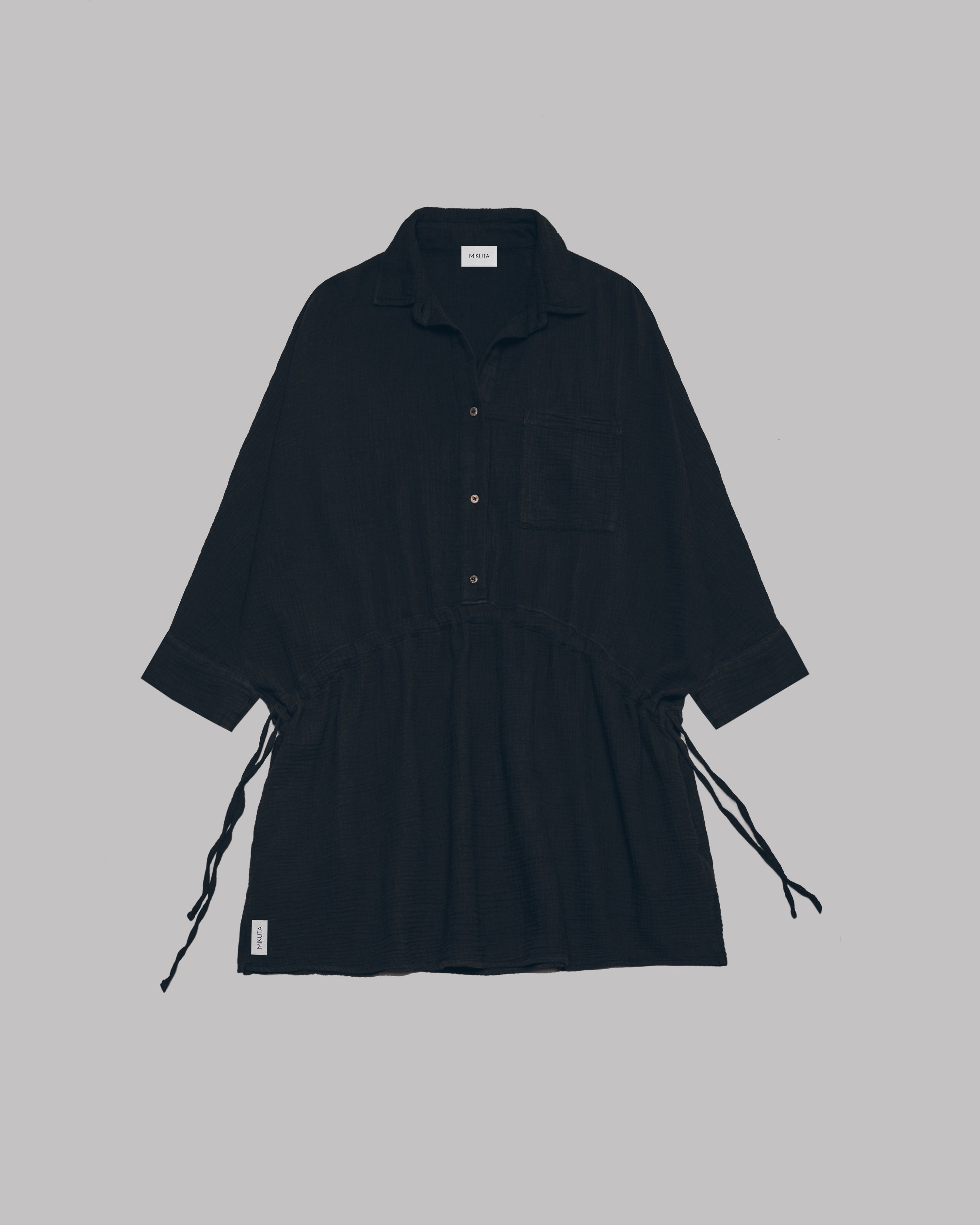 MIKUTA | The Black Original Shirt Dress M MIKUTA | The Black Original Shirt Dress M