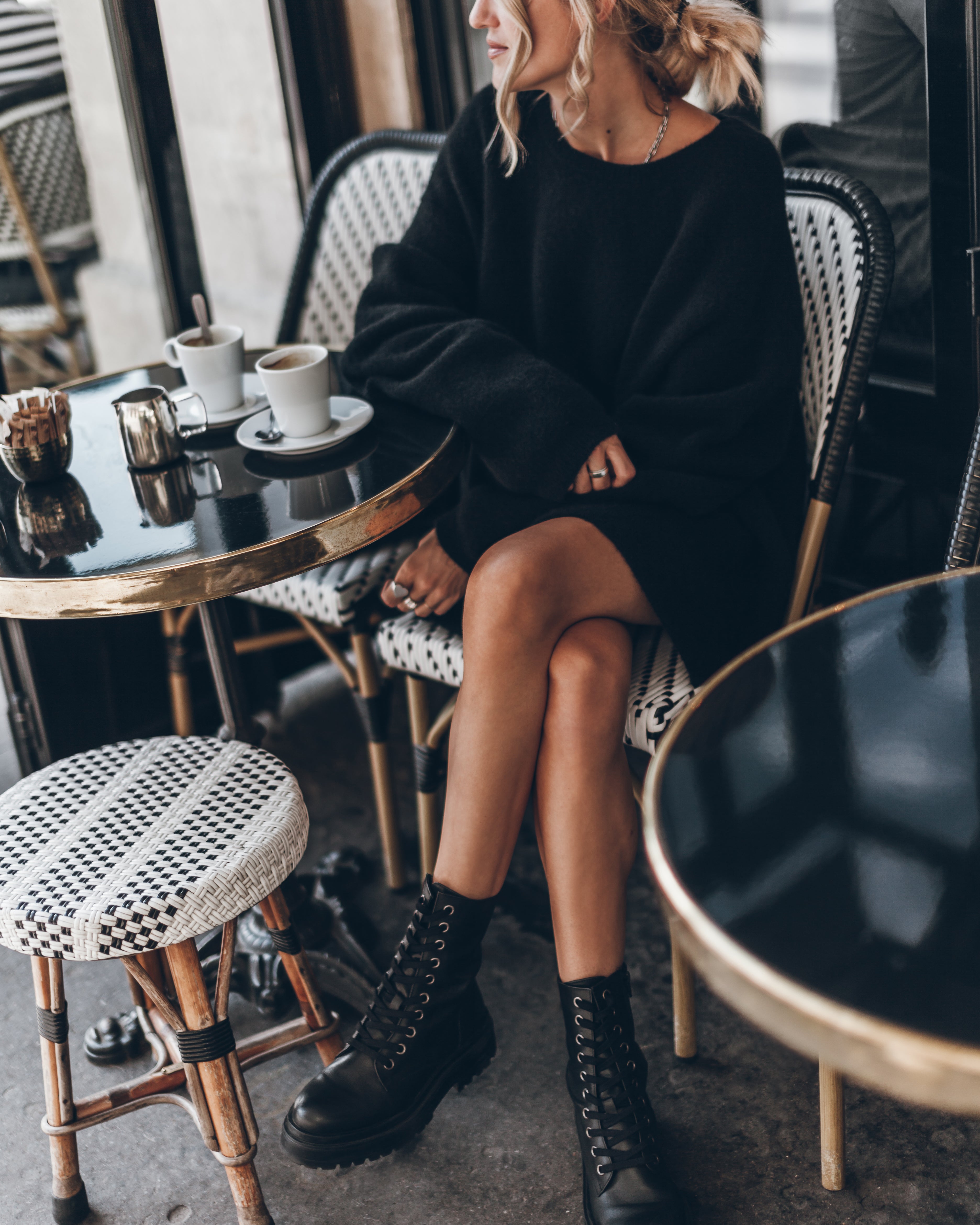 The Black Oversized Knitted Sweater