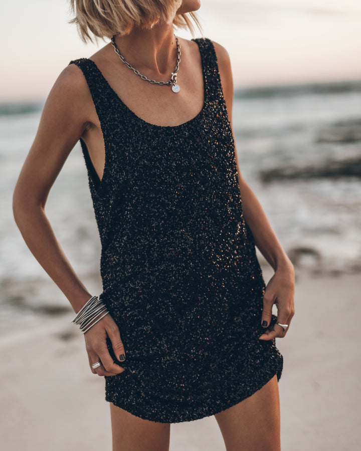 Sequin Finished Tank Dress