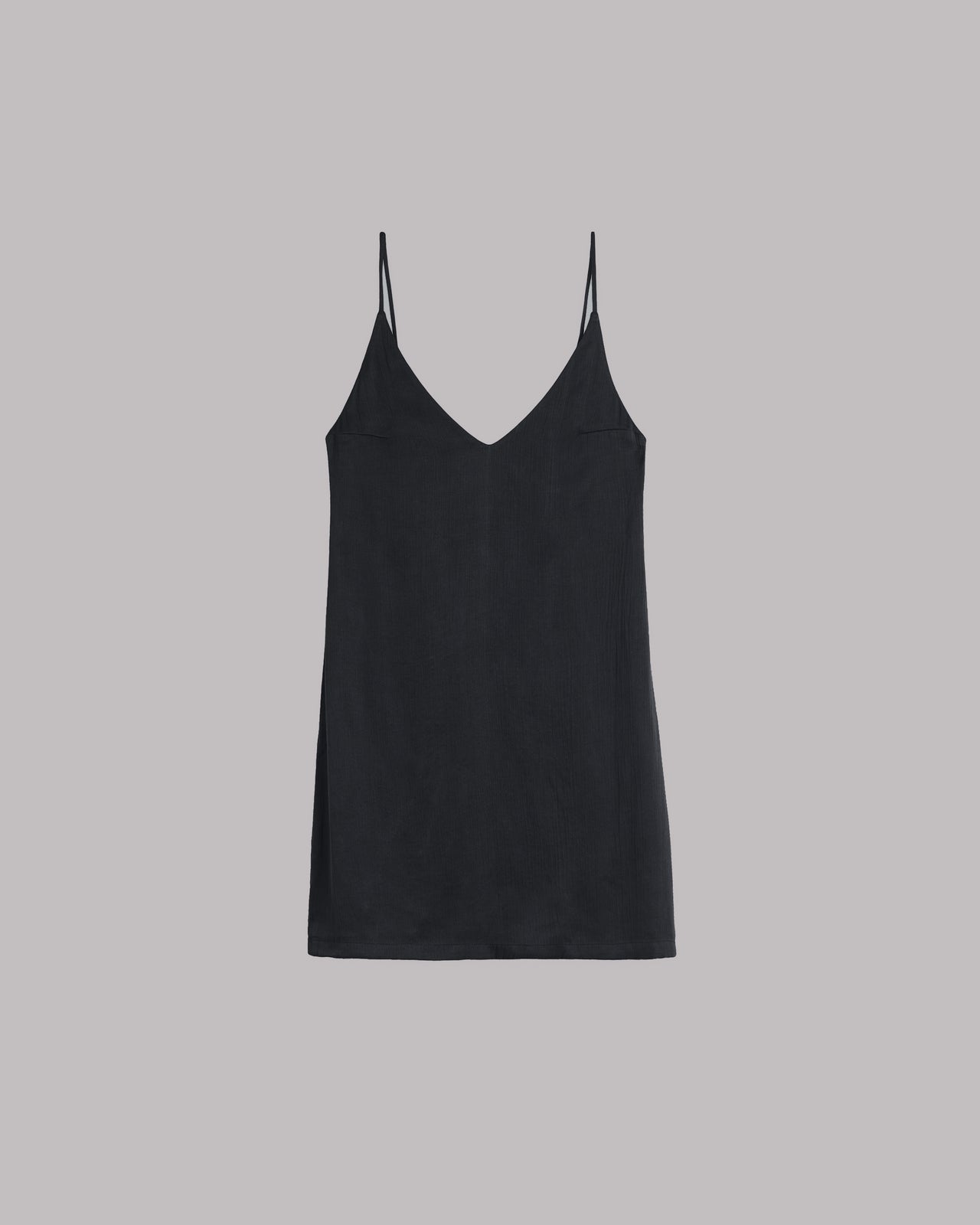 The Black Short Lyocell Slip Dress