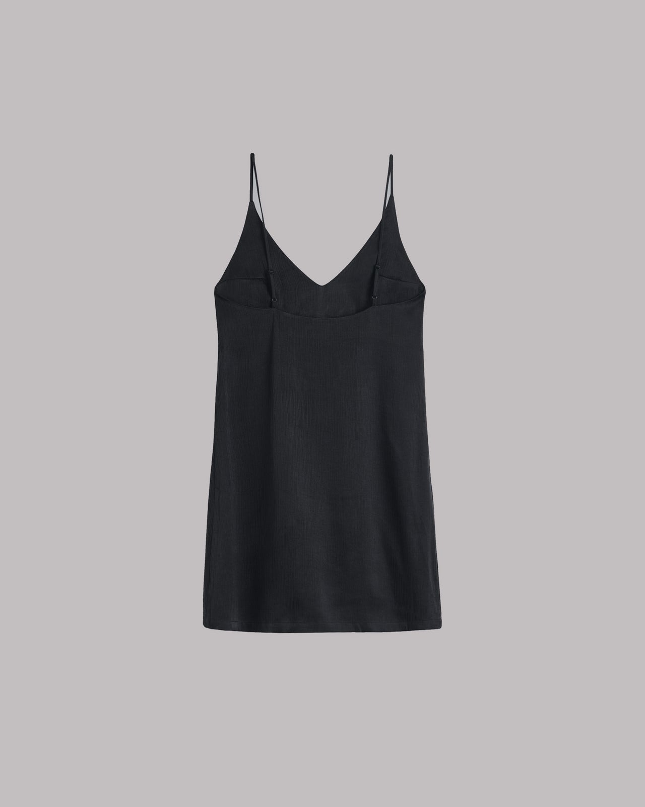 The Black Short Lyocell Slip Dress