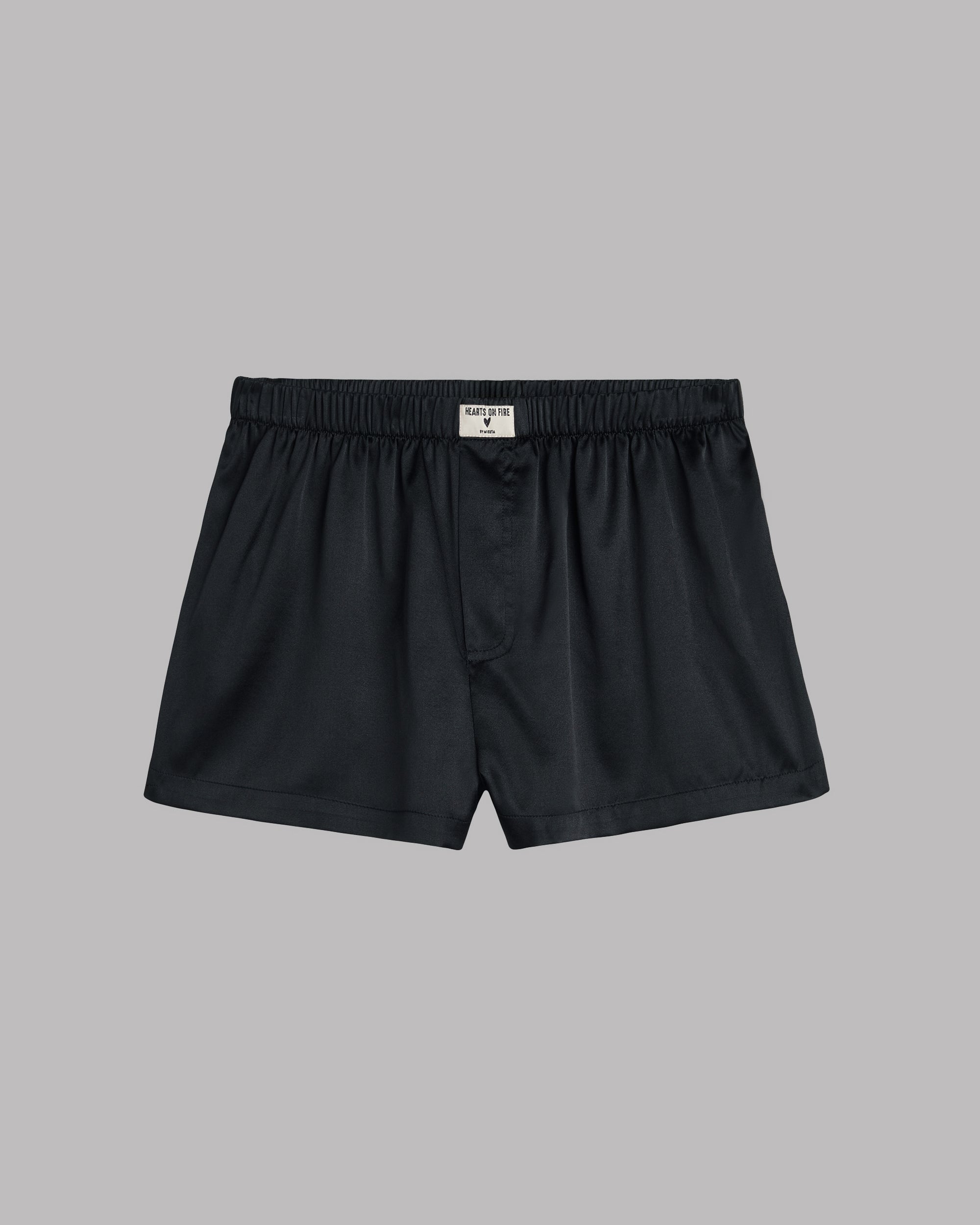 The Black Silk Boxer Shorts