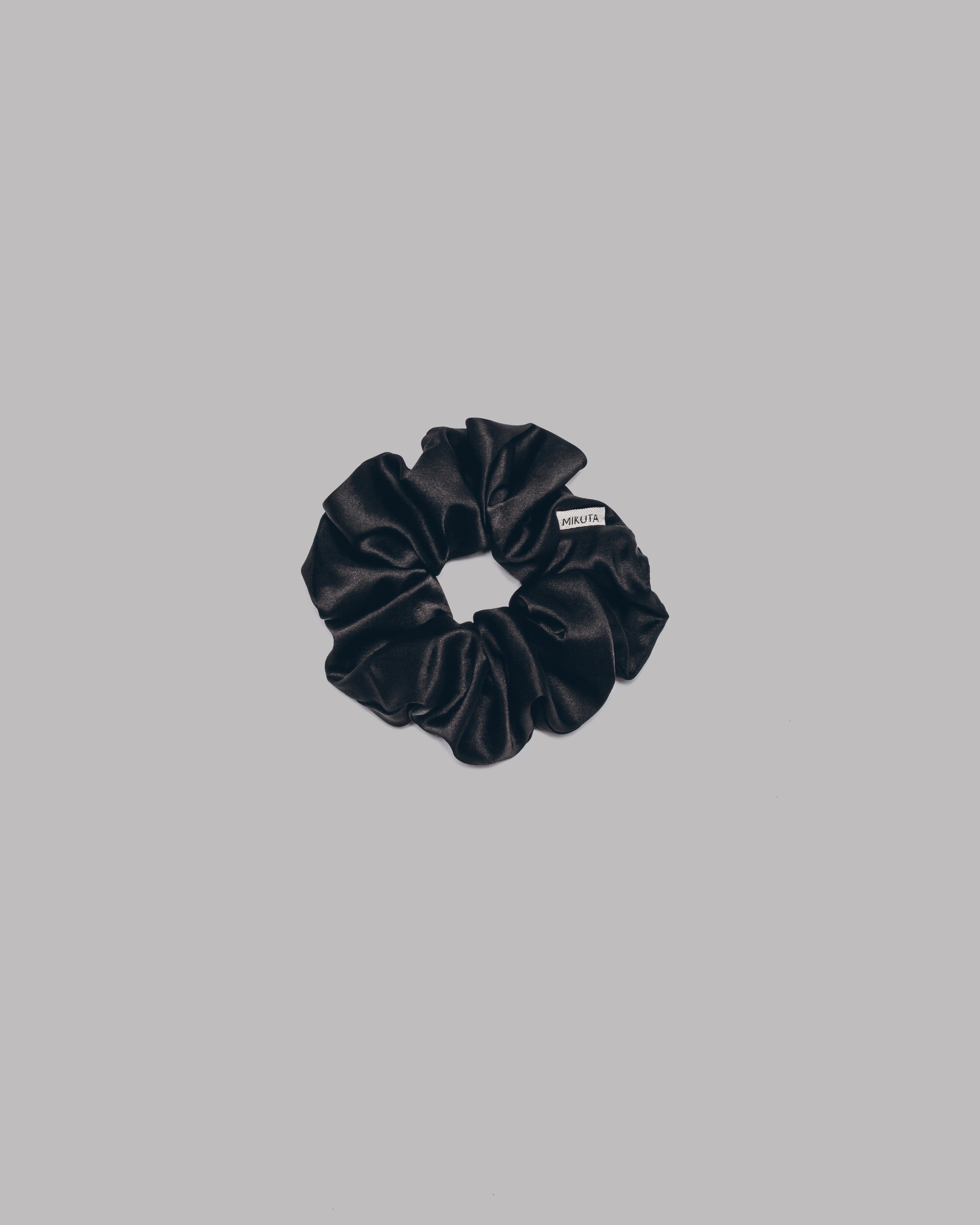 The Black Silk Scrunchie